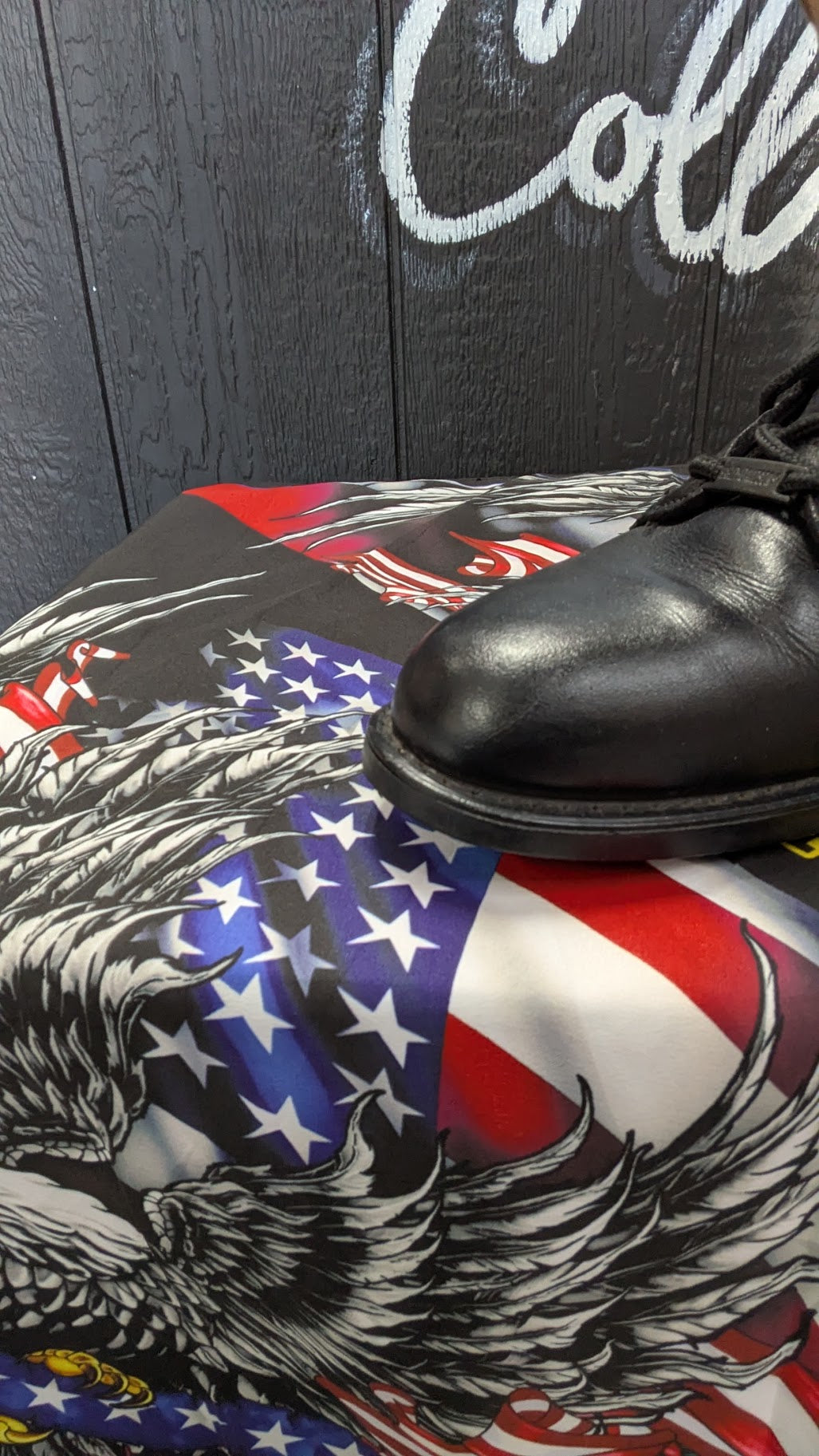 Vintage Harley-Davidson Black Leather Lace-Up Side-Zip Motorcycle Boots — Men's 9