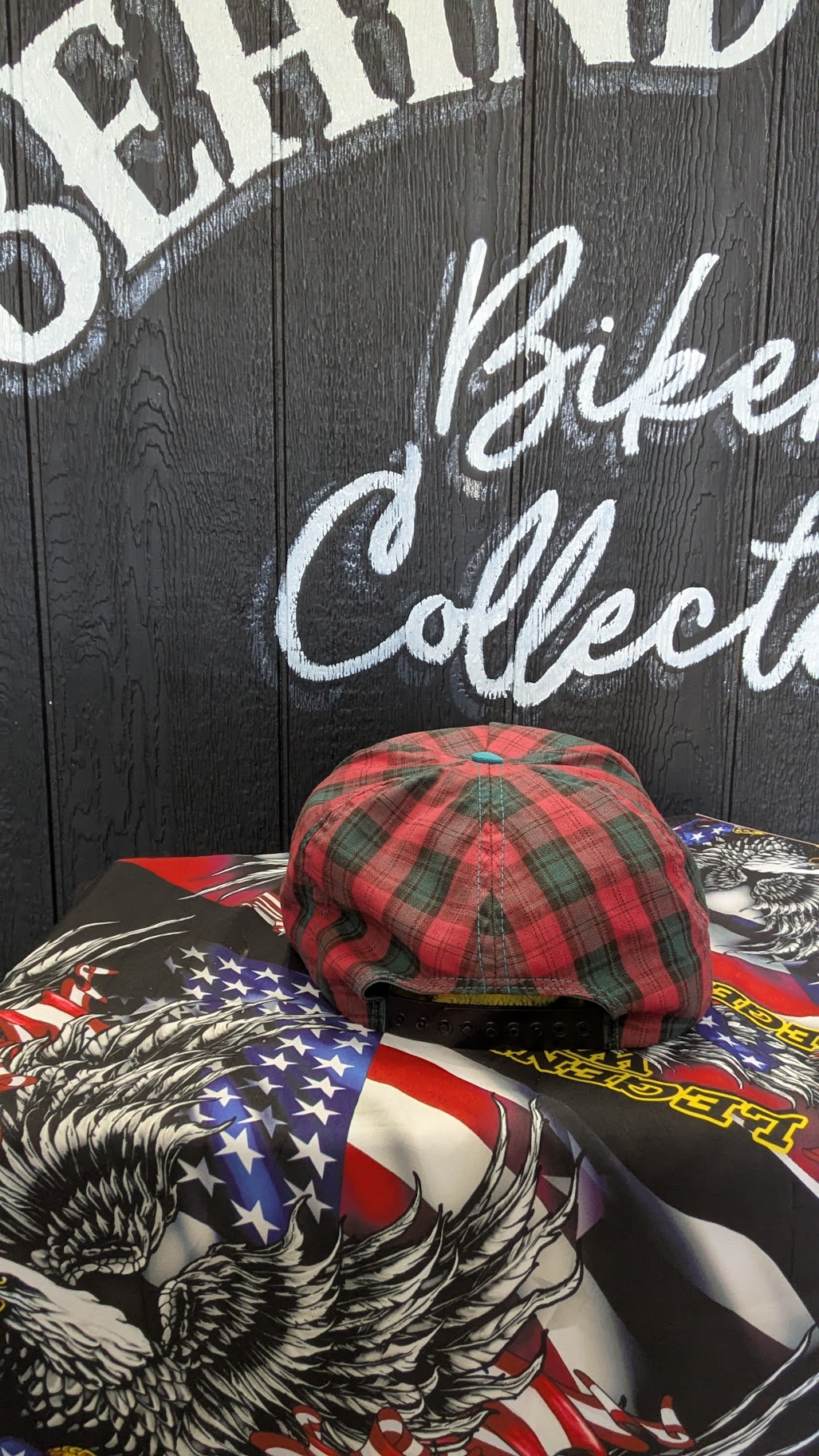 Vintage Harley-Davidson Red & Green Plaid Trucker/Flat Bill Cap – Adult