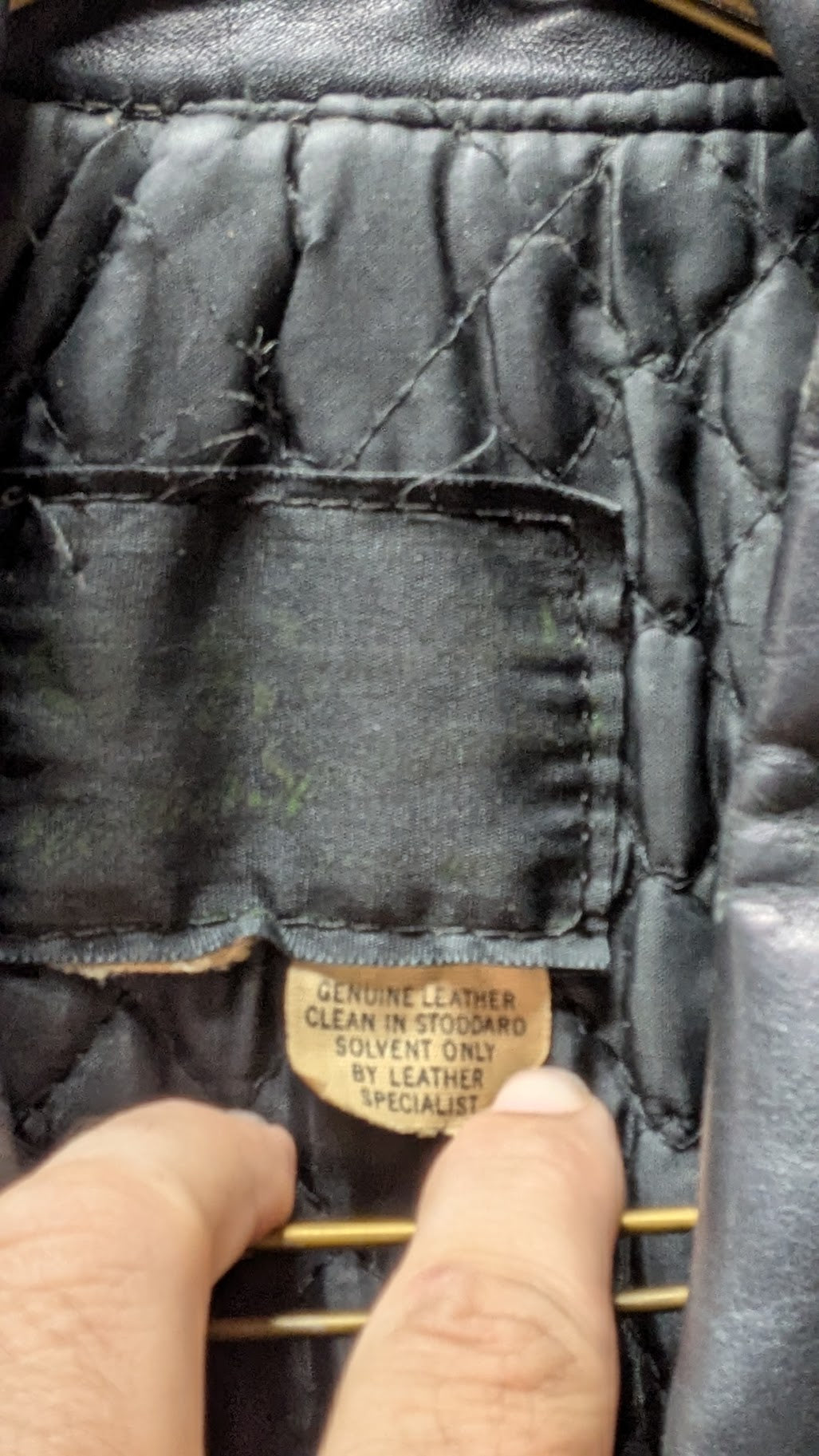 Vintage Black Leather Motorcycle Jacket – Quilted Lining & Waist Belt