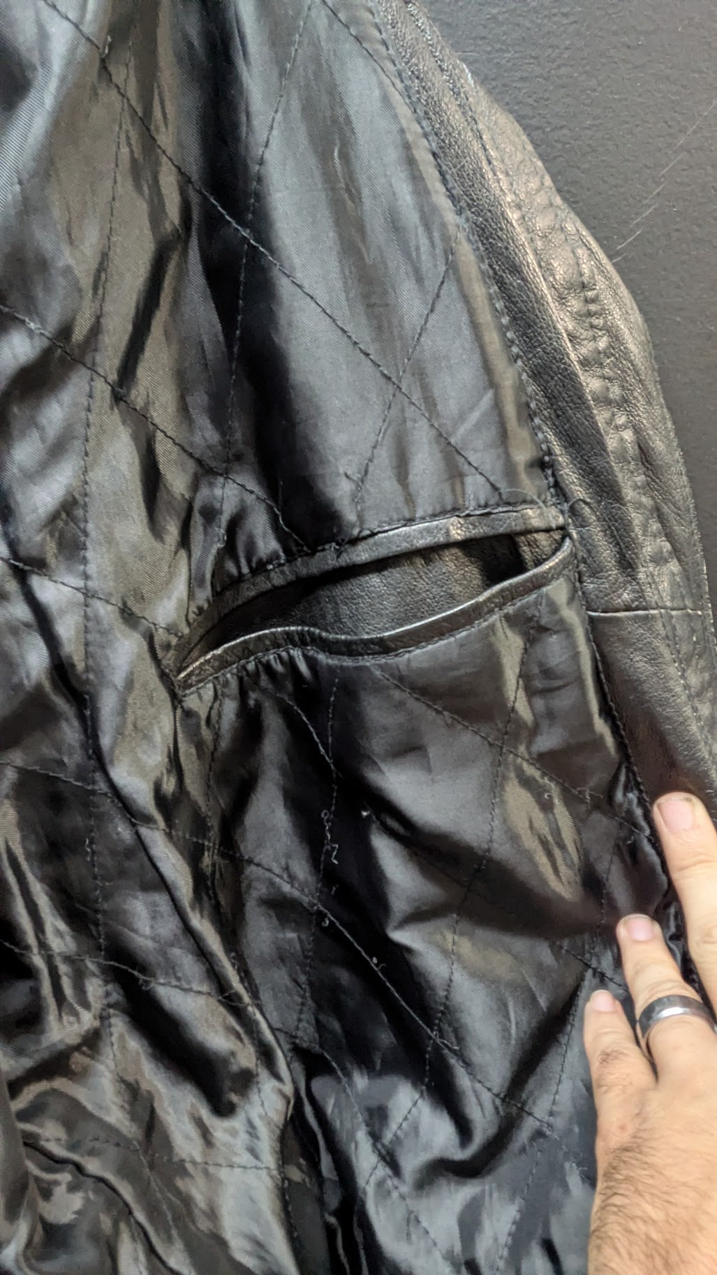 Vintage CONTEXT Black Genuine Leather Bomber Jacket – Men’s LT