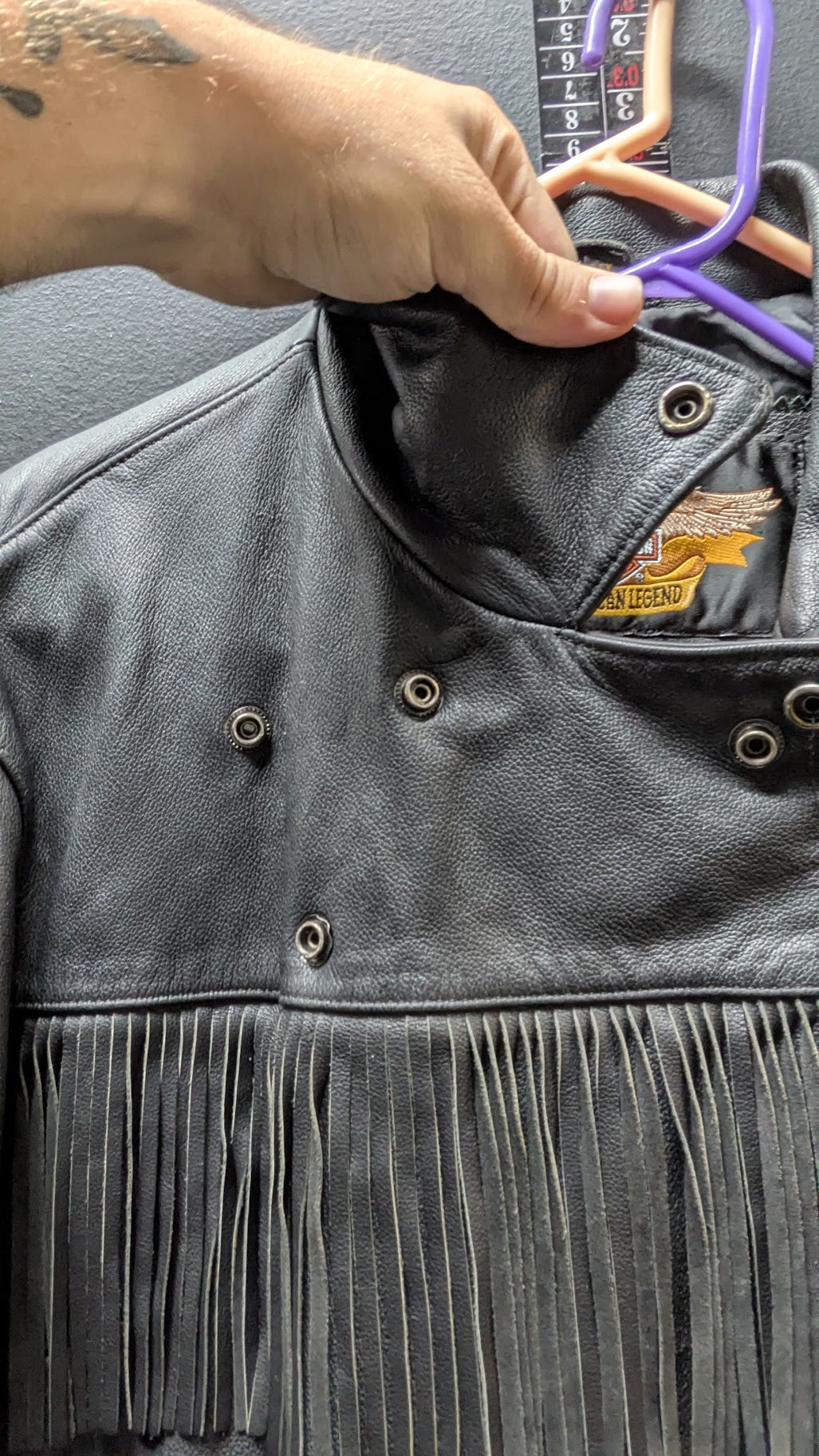 Vintage Harley-Davidson Women's Black Genuine Leather Fringe Jacket – XL