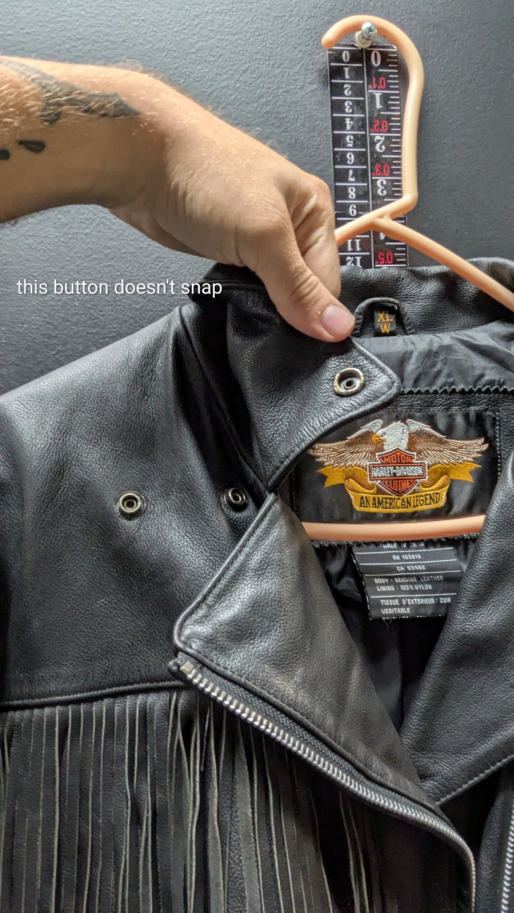 Vintage Harley-Davidson Women's Black Genuine Leather Fringe Jacket – XL