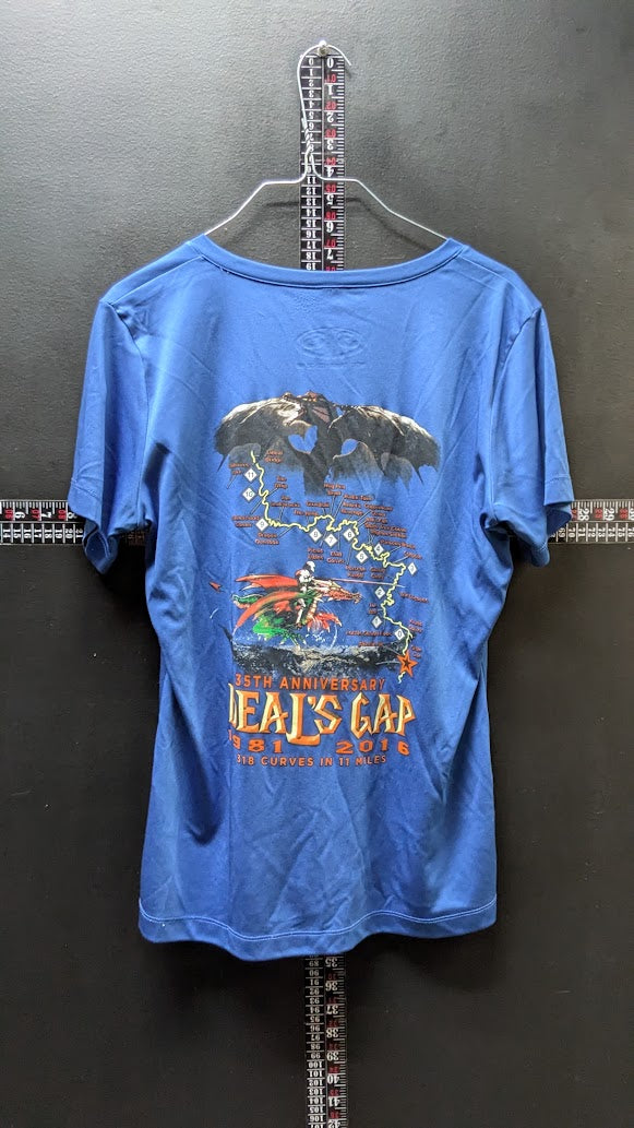 2016 Deal’s Gap 35th Anniversary Tail of the Dragon Women’s Large Motorcycle Shirt