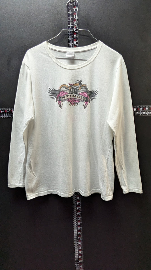 2015 Sturgis 75th Annual Black Hills Rally Long Sleeve Shirt Large Motorcycle