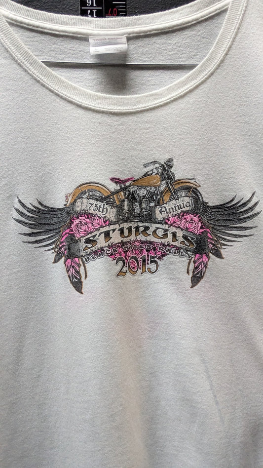 2015 Sturgis 75th Annual Black Hills Rally Long Sleeve Shirt Large Motorcycle