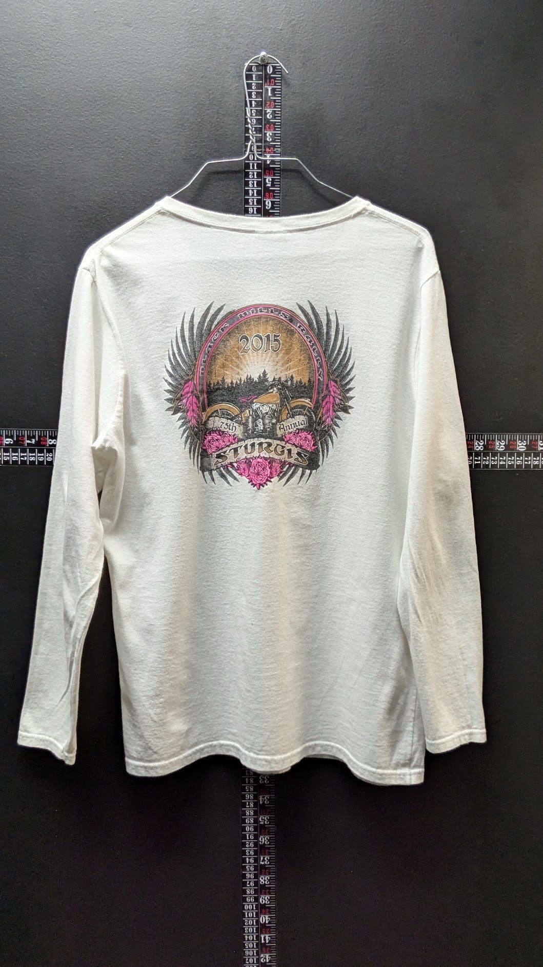 2015 Sturgis 75th Annual Black Hills Rally Long Sleeve Shirt Large Motorcycle