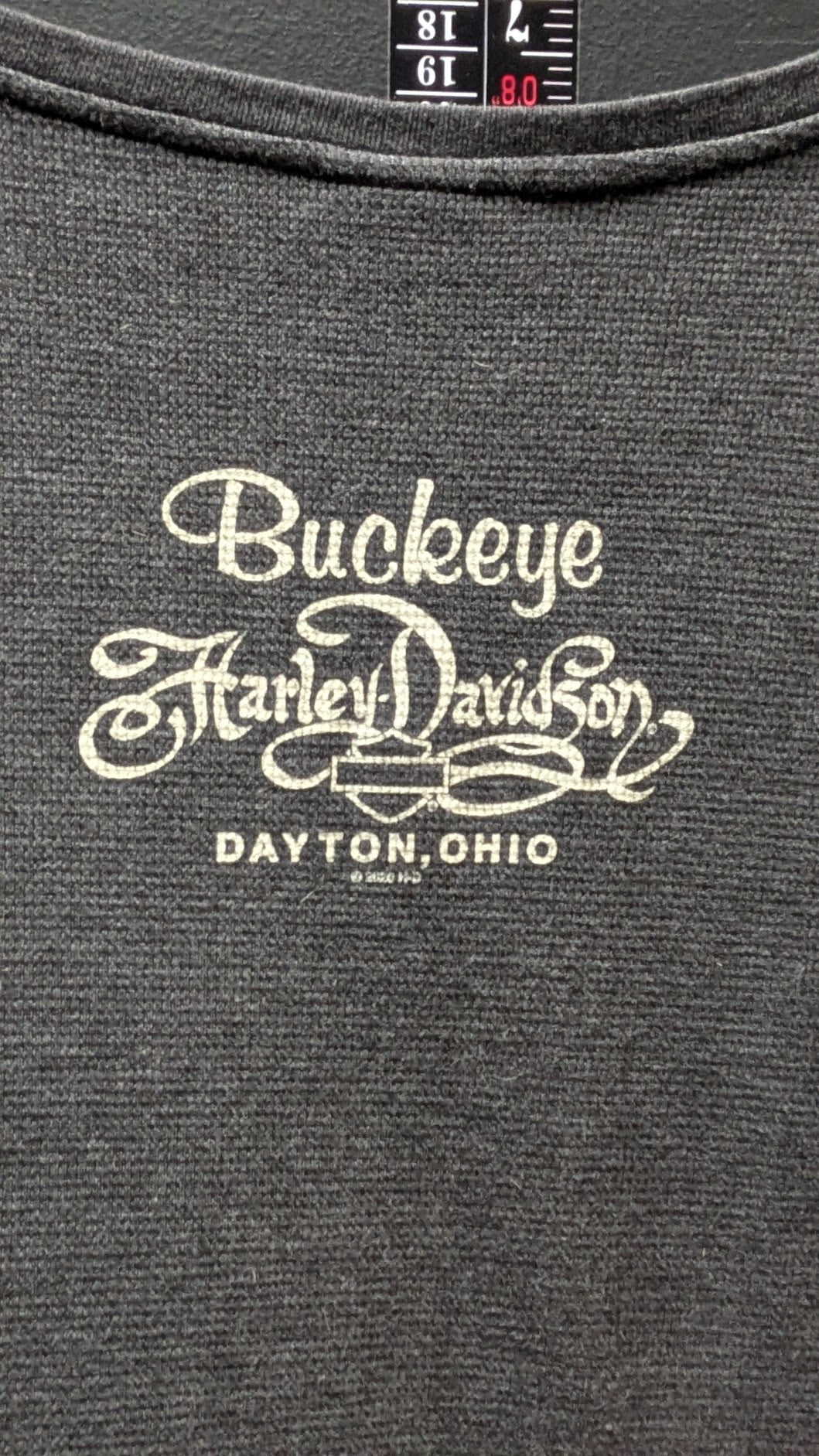 Vintage Harley Davidson Buckeye Dayton Ohio Long Sleeve Shirt L 1903 Thumb Hole