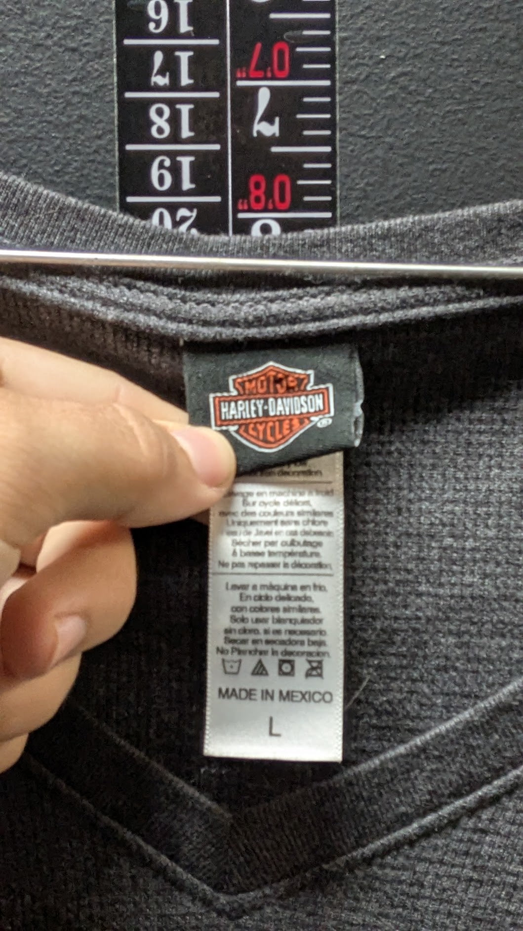 Vintage Harley Davidson Buckeye Dayton Ohio Long Sleeve Shirt L 1903 Thumb Hole