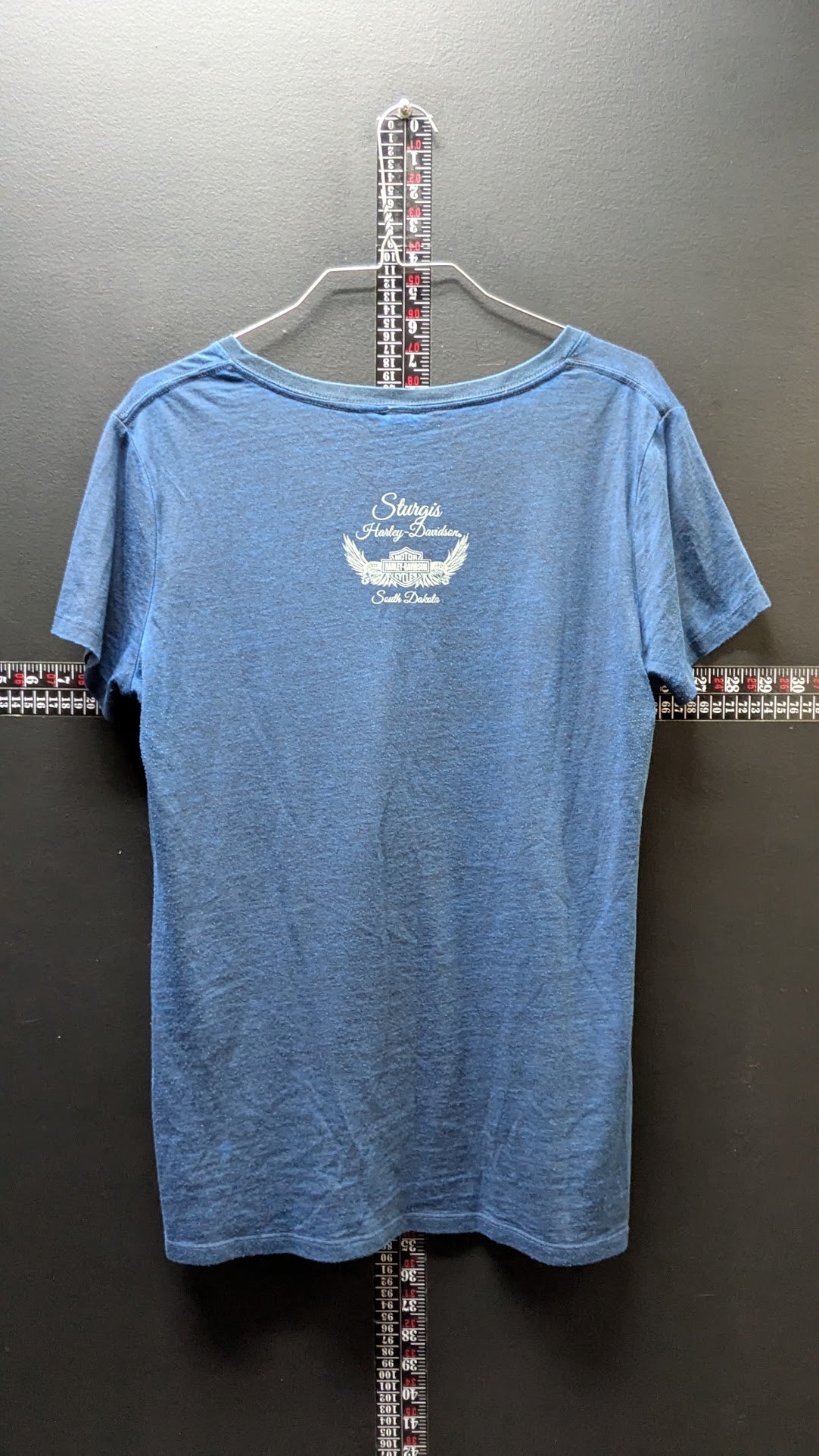 Harley-Davidson Women's XL Blue Wing Graphic V-Neck T-Shirt – Sturgis South Dakota