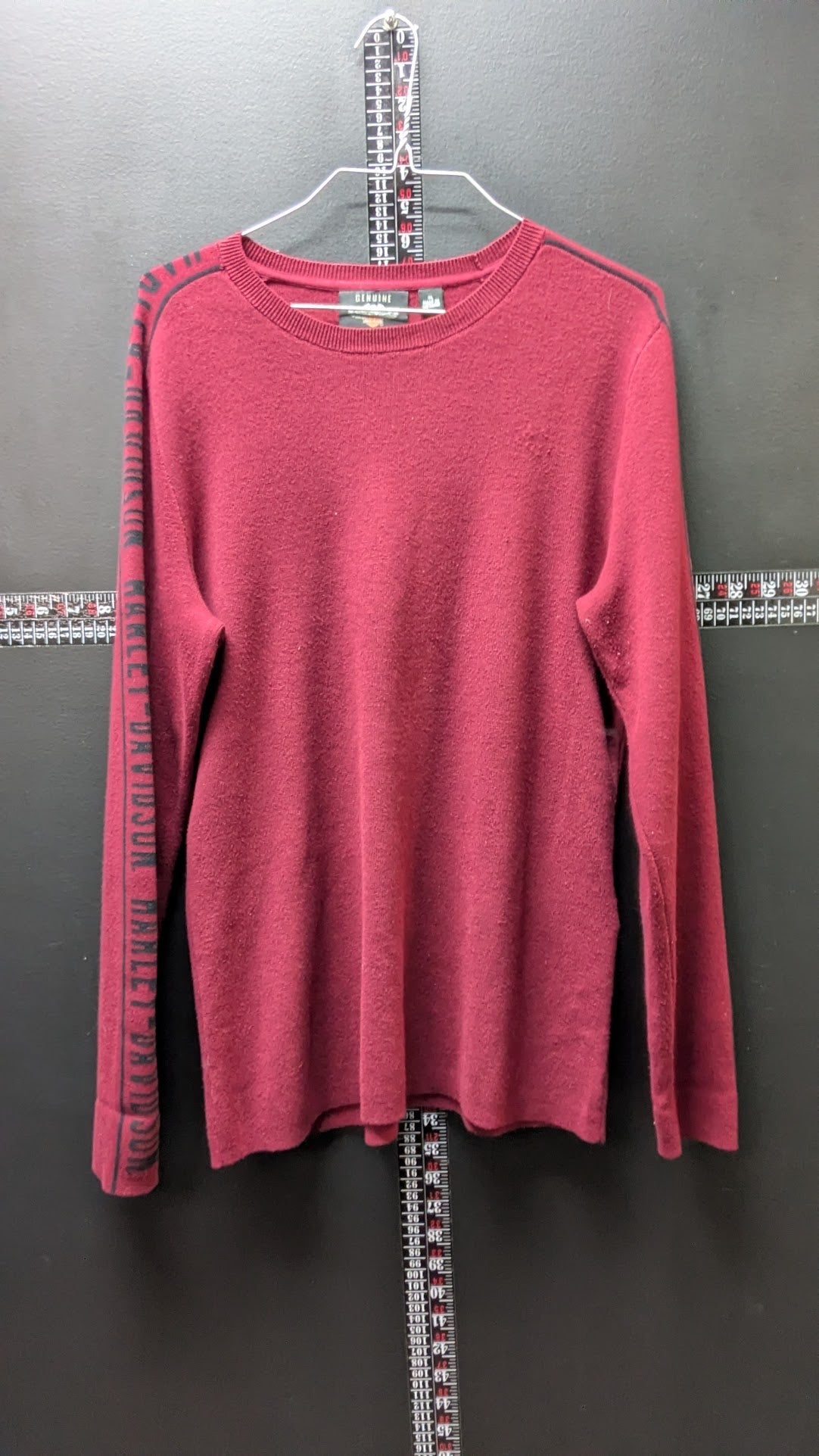 Harley-Davidson Genuine MotorClothes Burgundy Sweater XL Sleeve Logo
