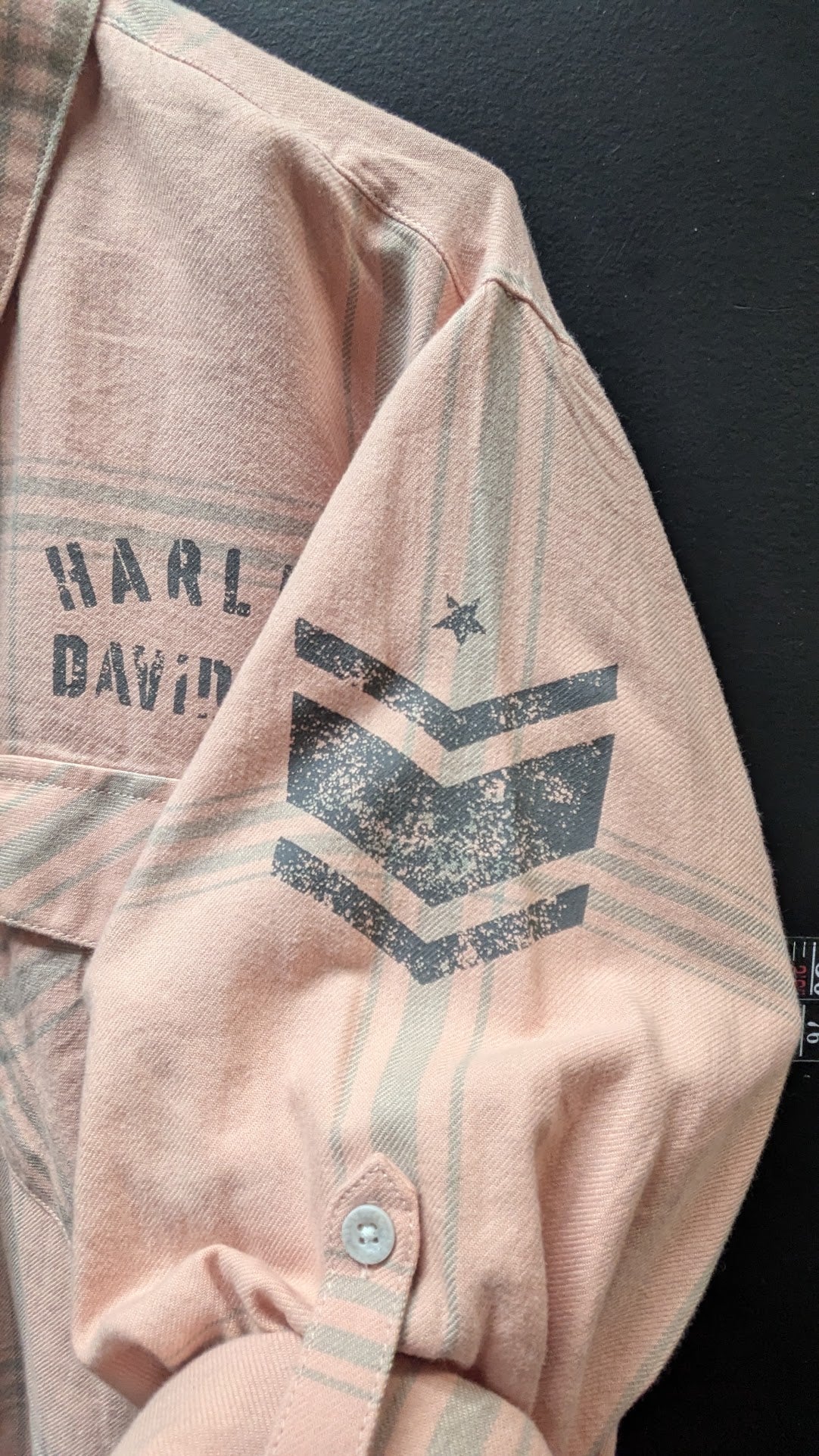 Harley-Davidson Pink Plaid Button-Up Shirt — 3W