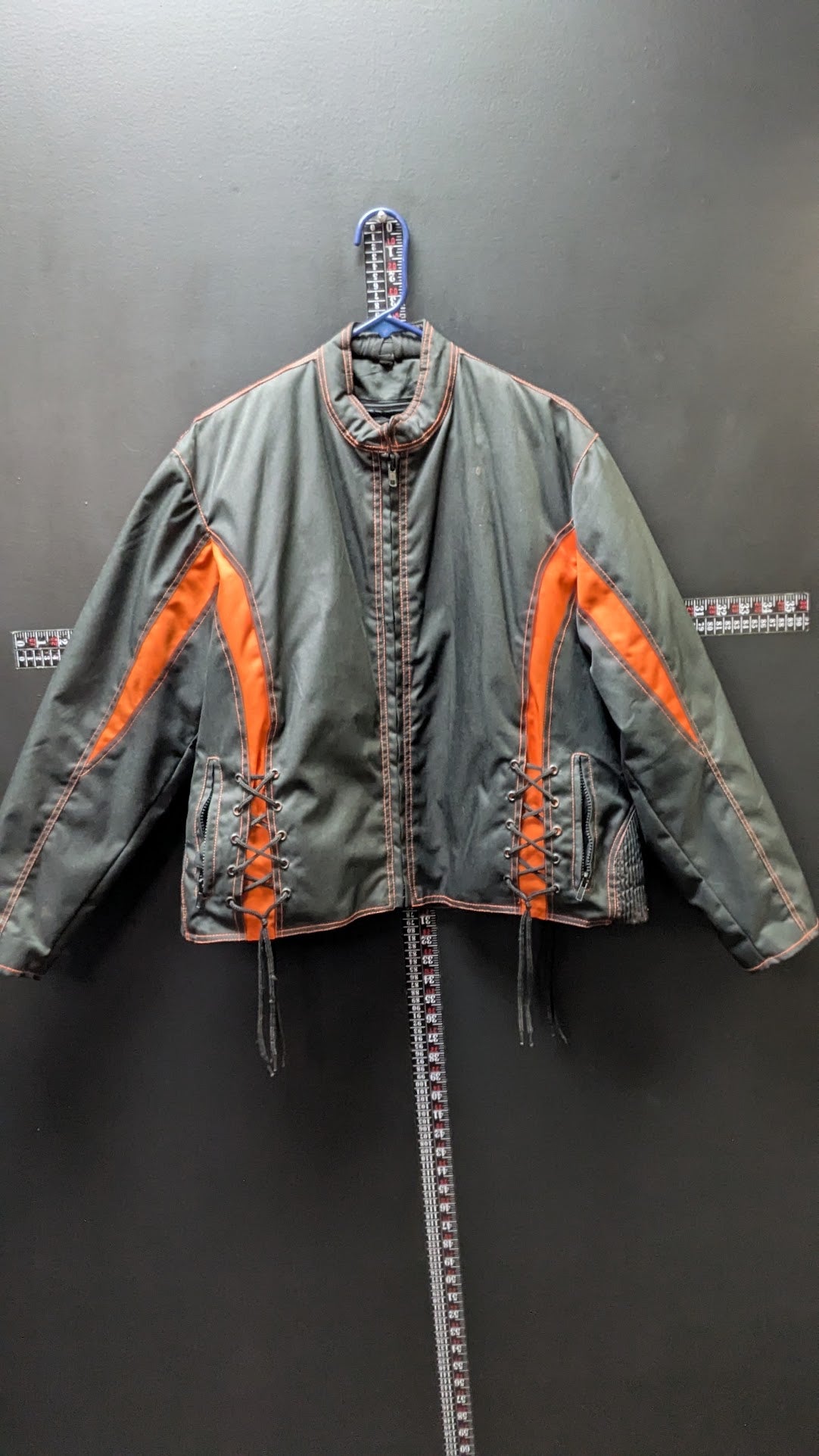 Harley-Davidson Motorcycle Jacket Men’s XXL Black Orange Zony Racing Biker Jacket