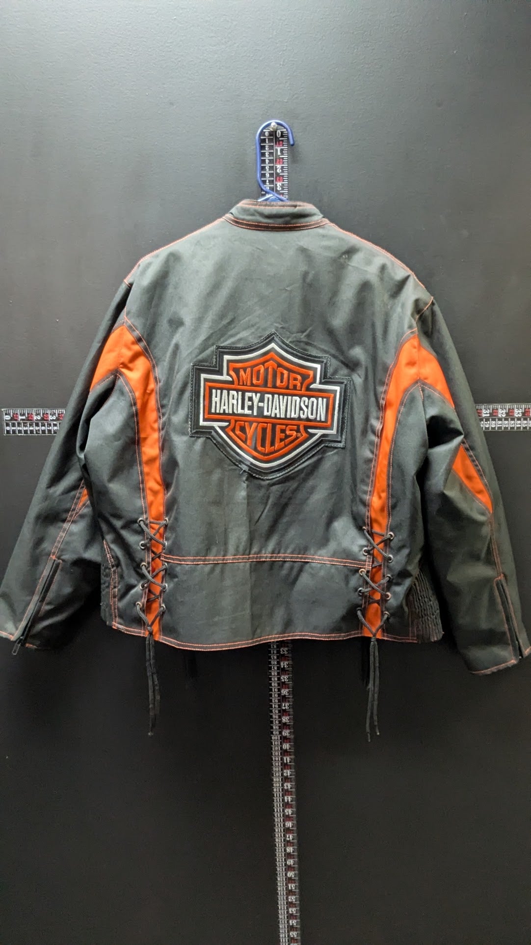 Harley-Davidson Motorcycle Jacket Men’s XXL Black Orange Zony Racing Biker Jacket