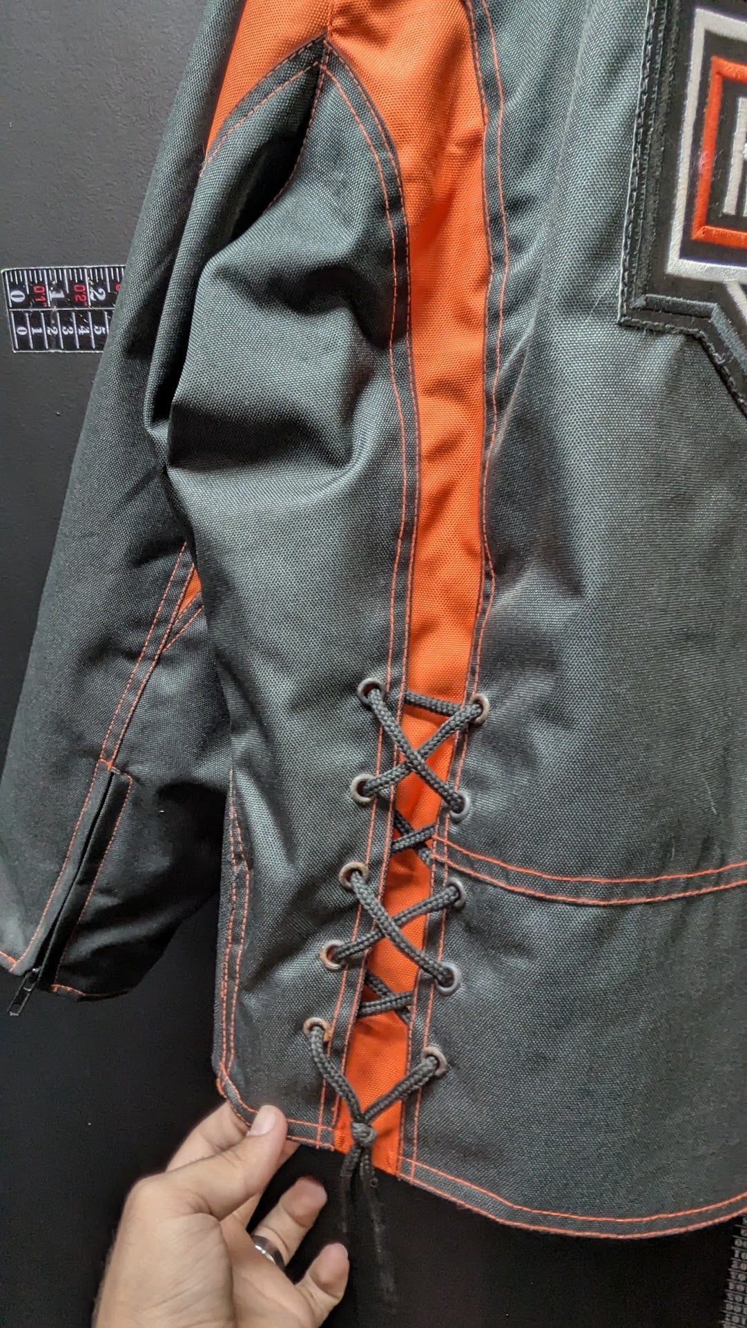 Harley-Davidson Motorcycle Jacket Men’s XXL Black Orange Zony Racing Biker Jacket