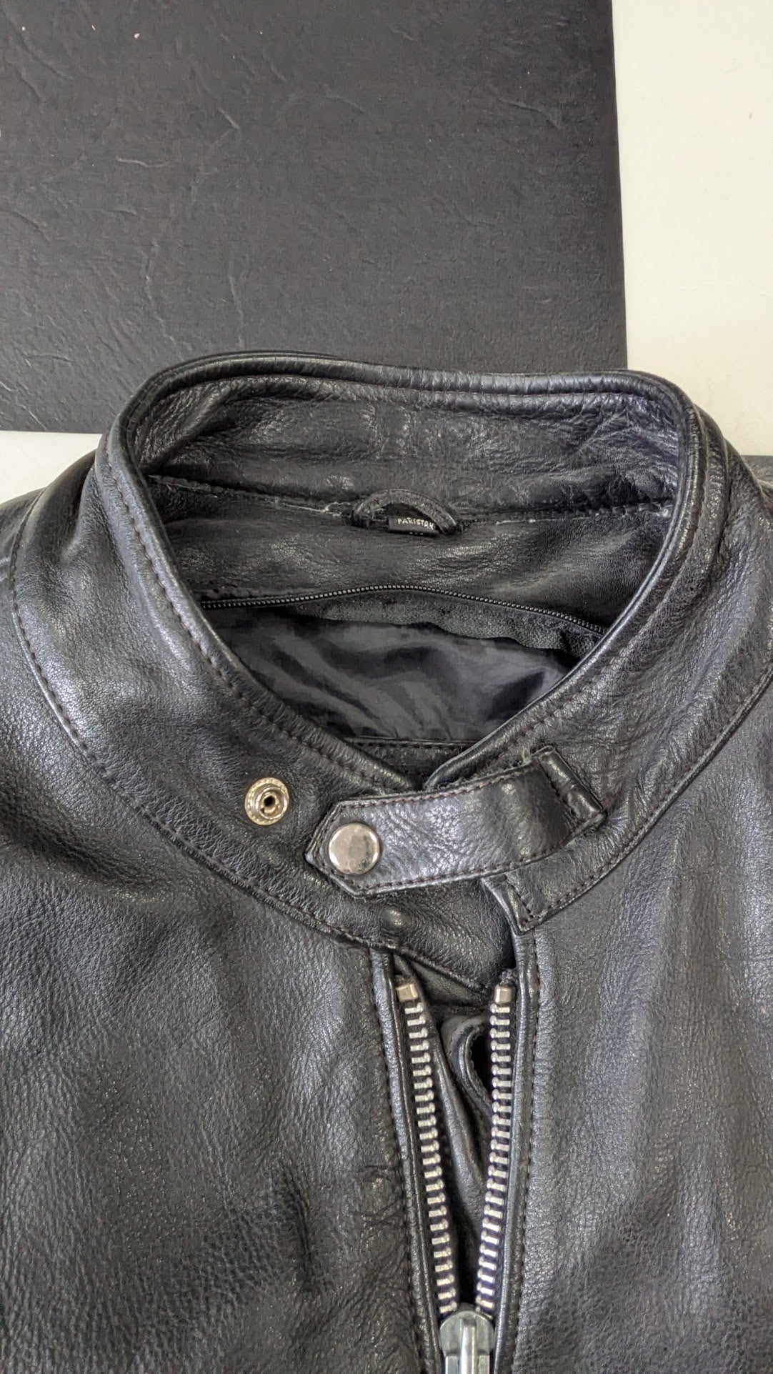 Vintage Harley-Davidson Softail Leather Motorcycle Jacket Black Men's 42 Winged Logo