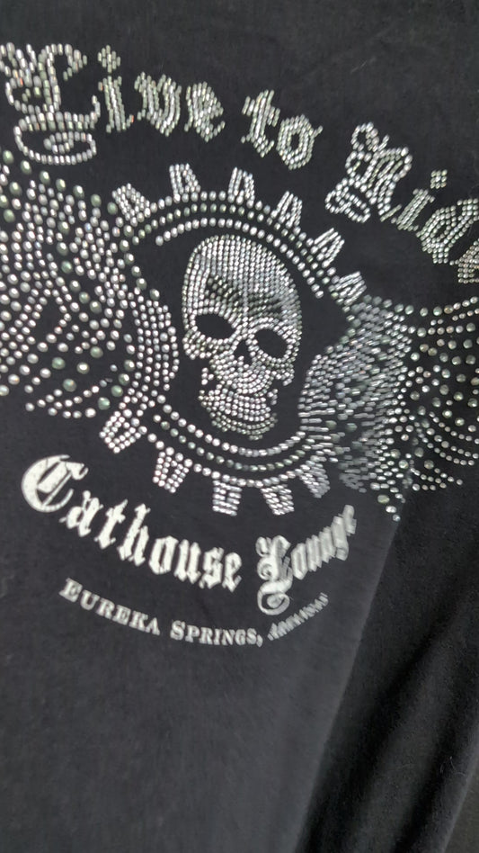 Cathouse lounge bling women's medium tshirt