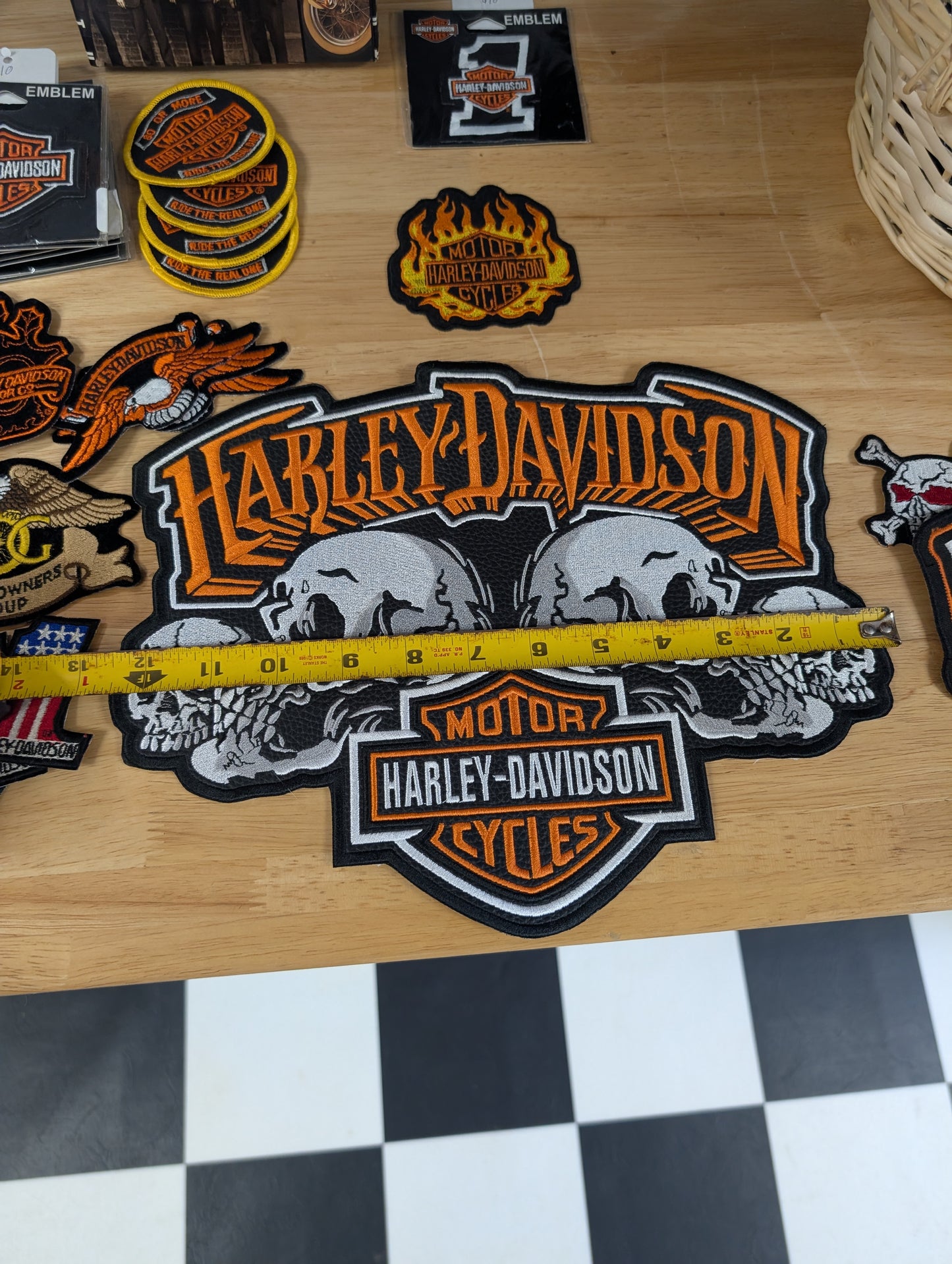 Synthetic Leather large Harley Davidson Patch