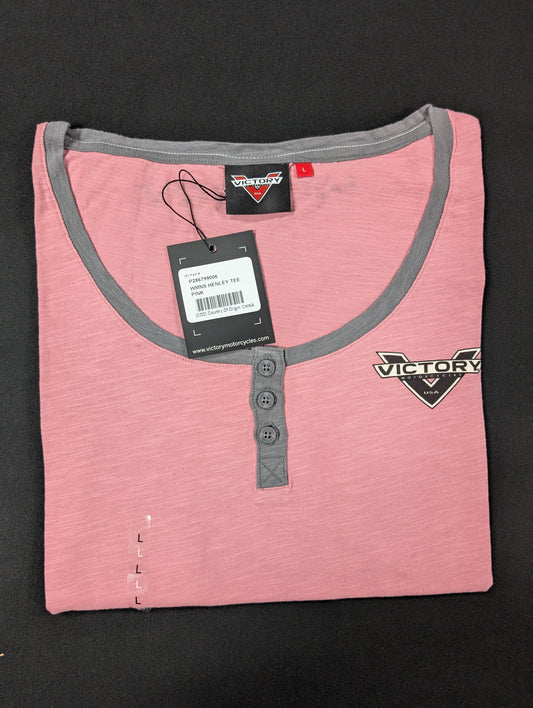 Victory Henley Tshirts pink Women's Large - New old stock