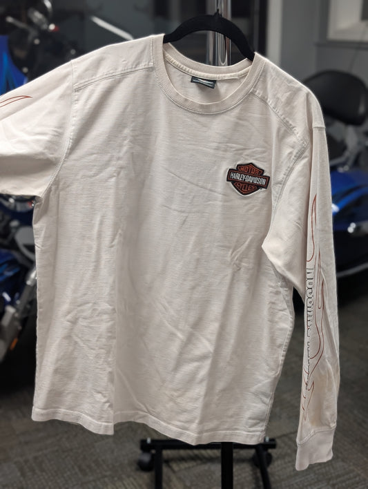 White Harley-Davidson long sleeve t-shirt large