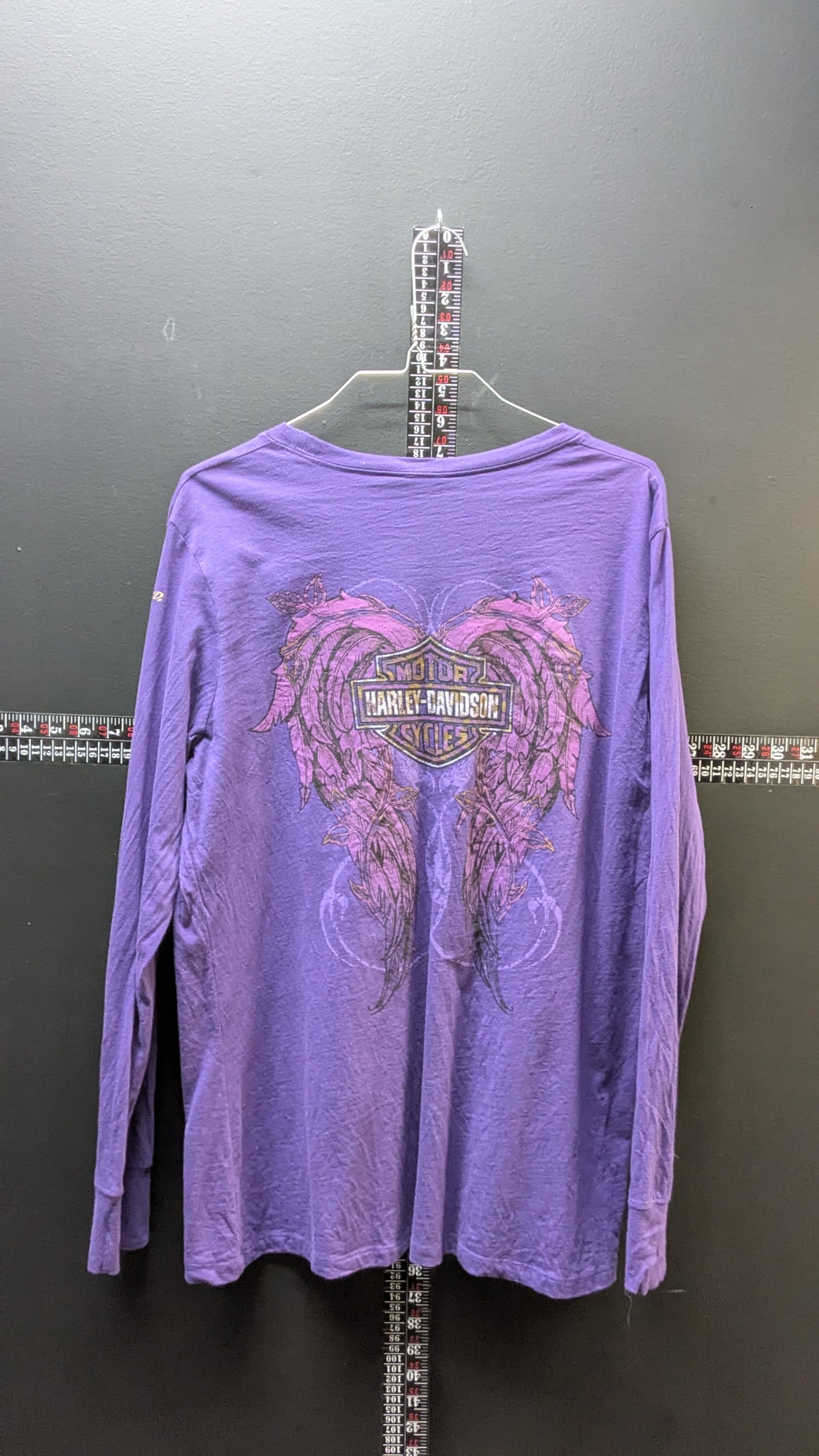 Harley Women's Purple Long Sleeve Tee -Large or XL
