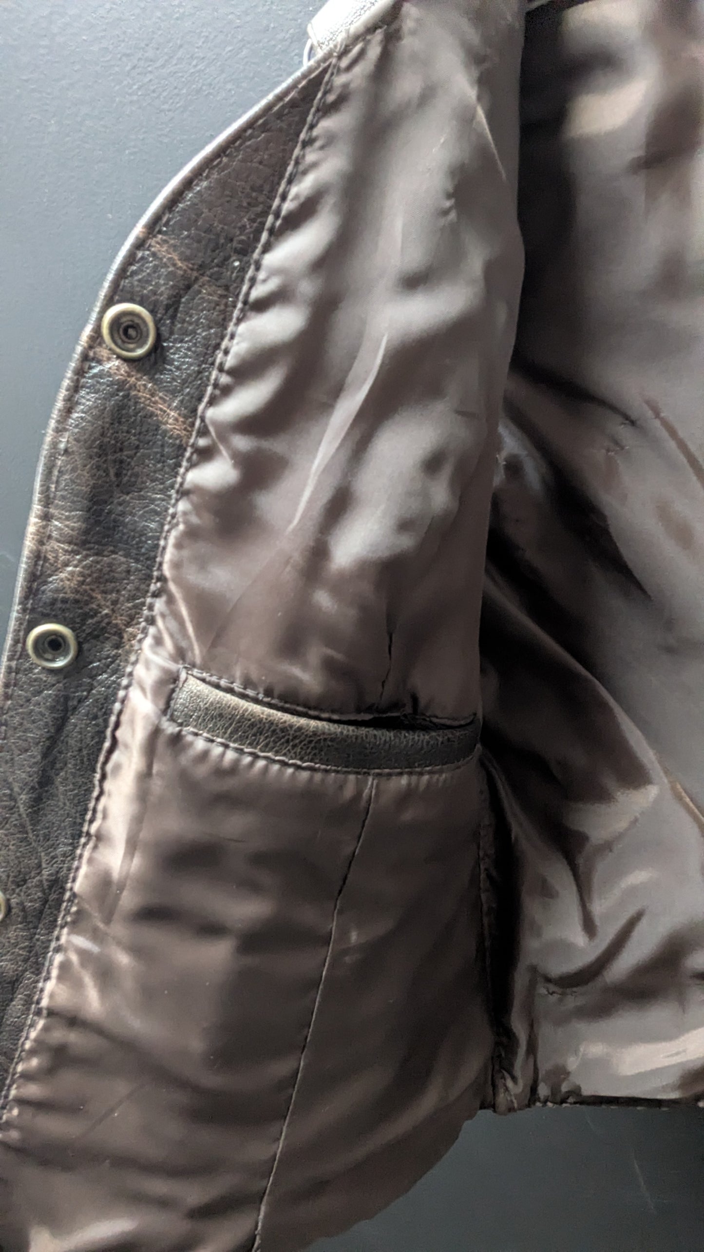 Leather Gallery Women's Brown Beaded Vest- large