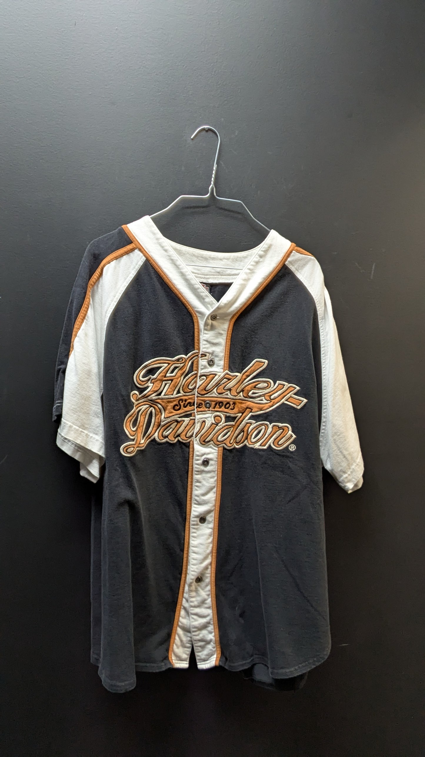 Harley-Davidson Baseball Style Short Sleeve Button-up
