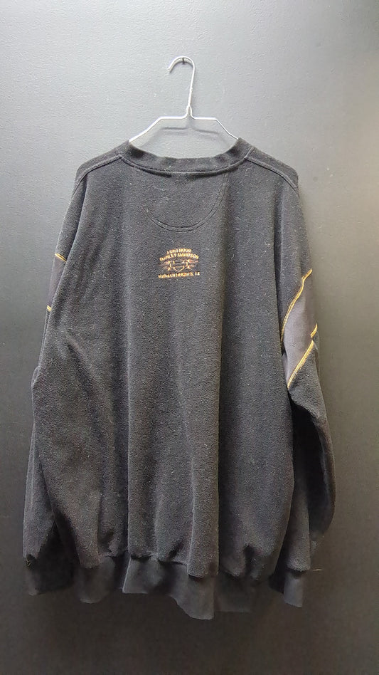 Harley-Davidson Black Fleece Pullover Sweatshirt Parker Heights IA Mens XL