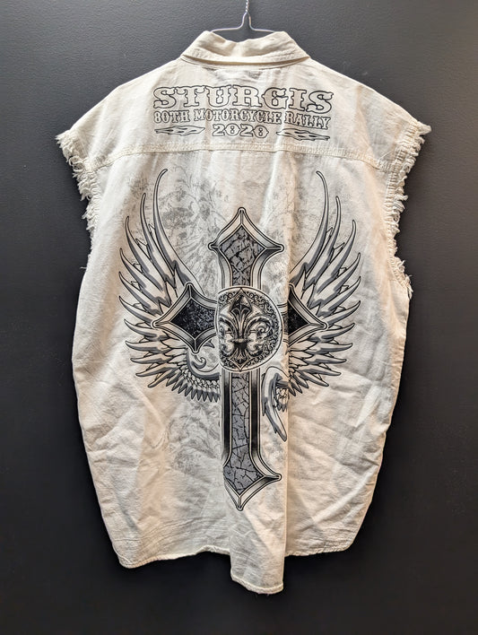 Sturgis Button up Sleeveless Shirt