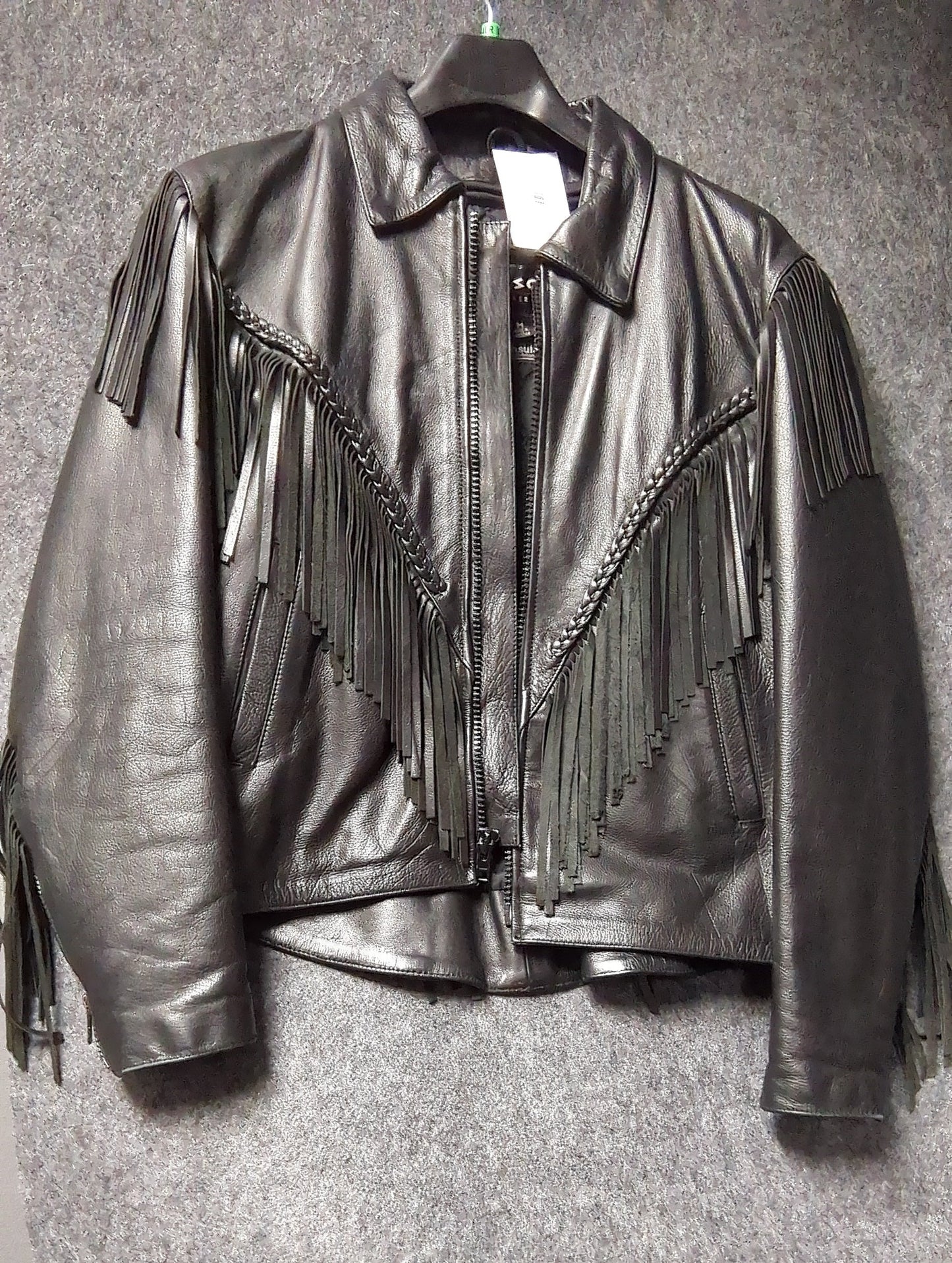 Women's Wilsons Leather Fringe Motorcycle Jacket – Thinsulate Lined (M)