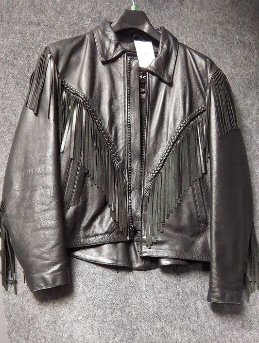 Women's Wilsons Leather Fringe Motorcycle Jacket – Thinsulate Lined (M)
