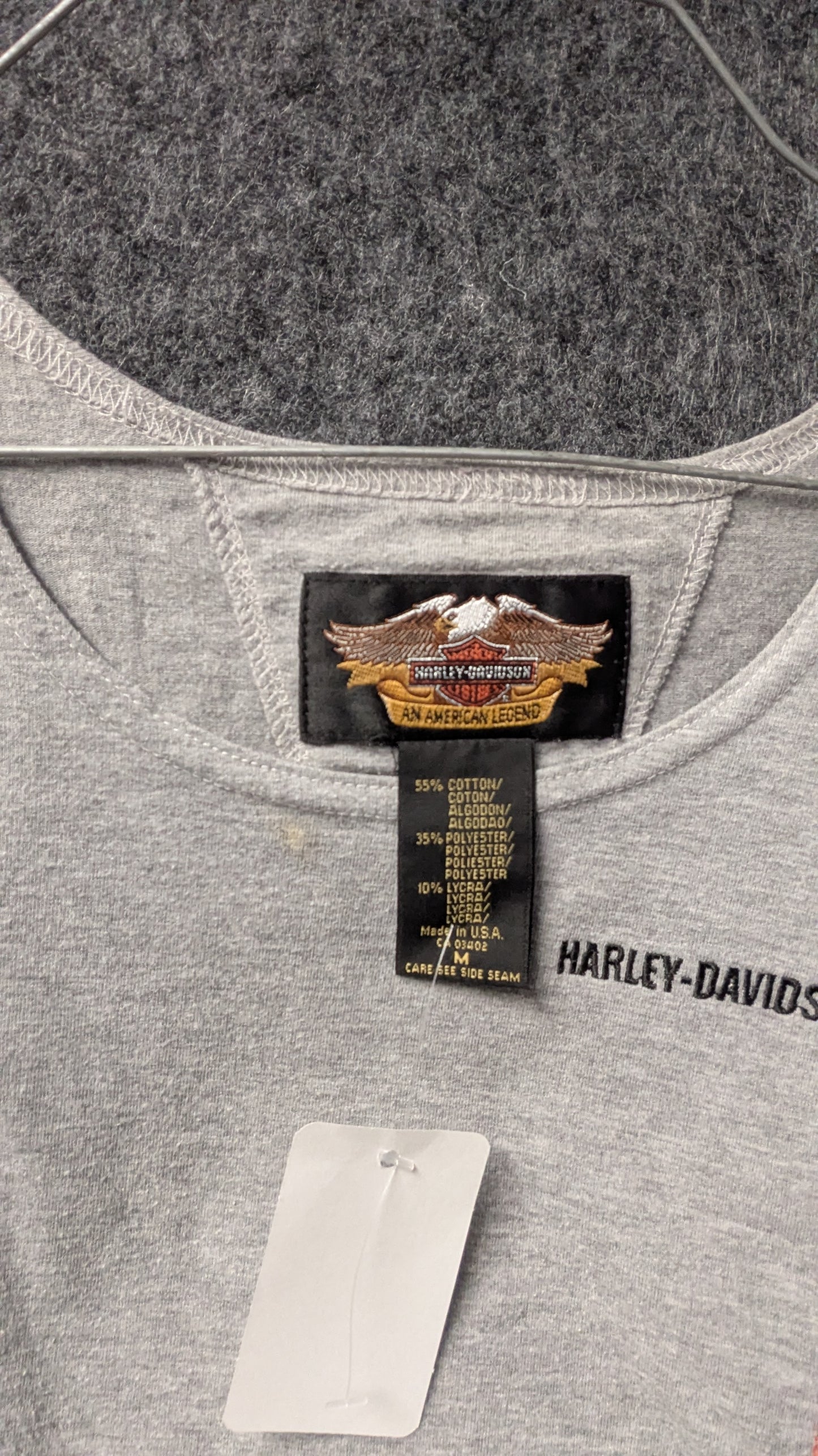 Women’s Harley-Davidson Colorblock Fitted Tee – Size M – Made in USA