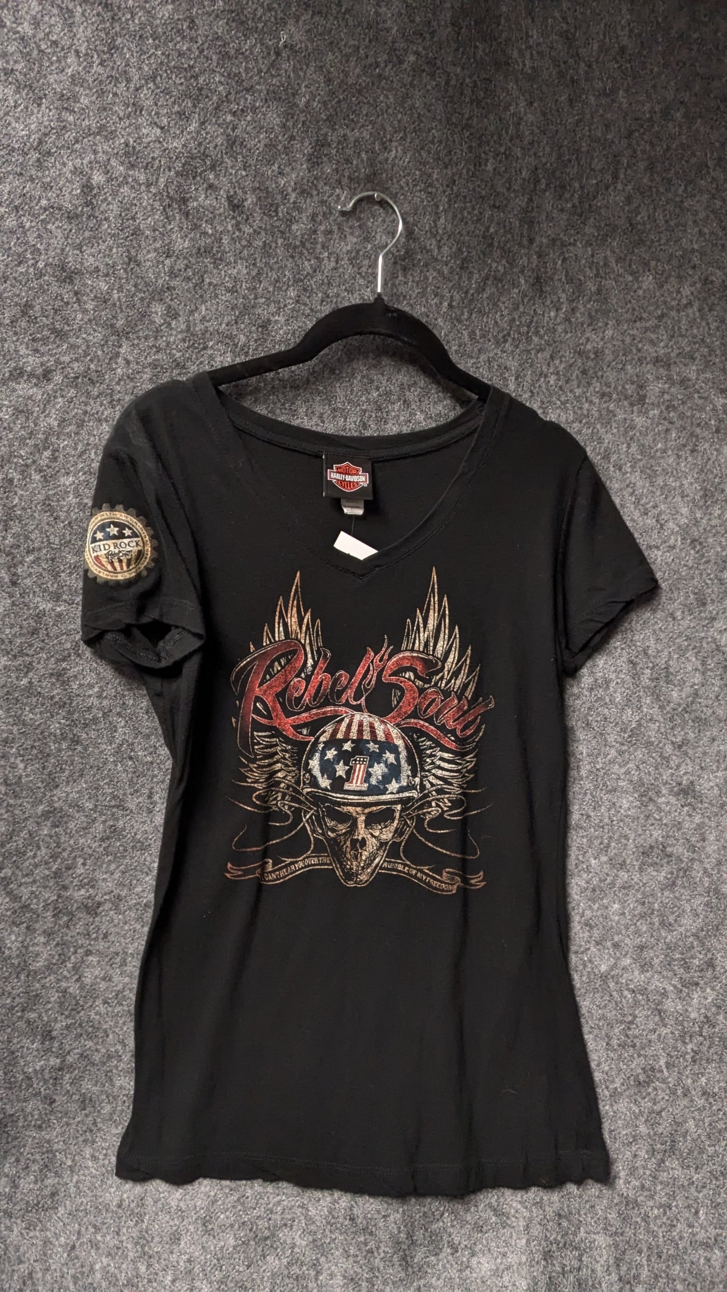 Harley-Davidson Women’s “Rebel Soul” Graphic Tee – Kid Rock Collab – Size L