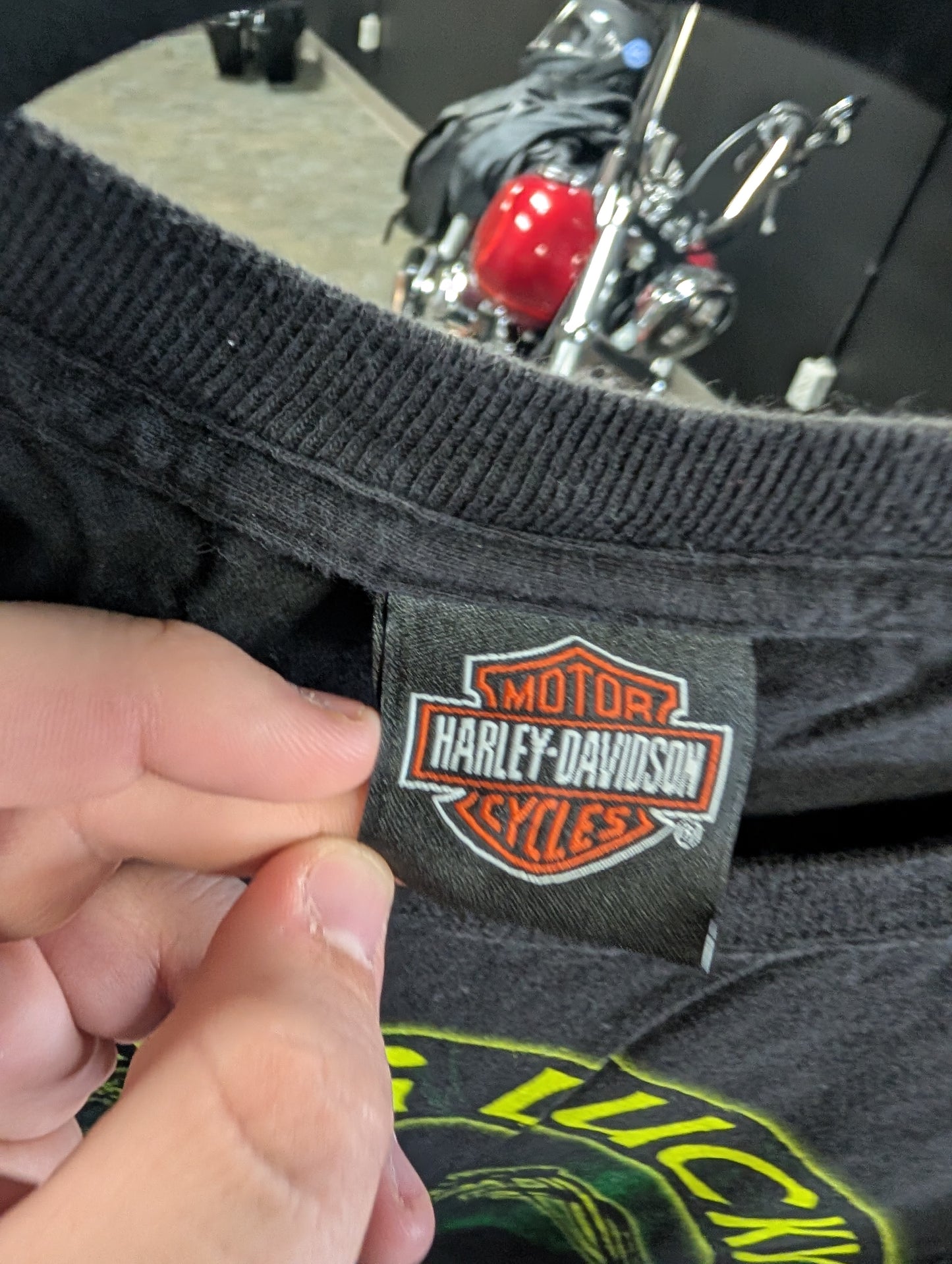 Lucky Buckeye Harley Davidson Stratman Men's XL Tshirt