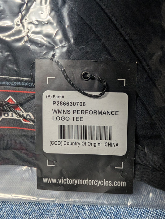 Women's performance logo victory Motorcycle Tshirt Large women's