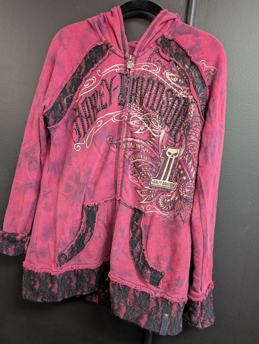 Harley Davidson Lace Zip up Hoodie