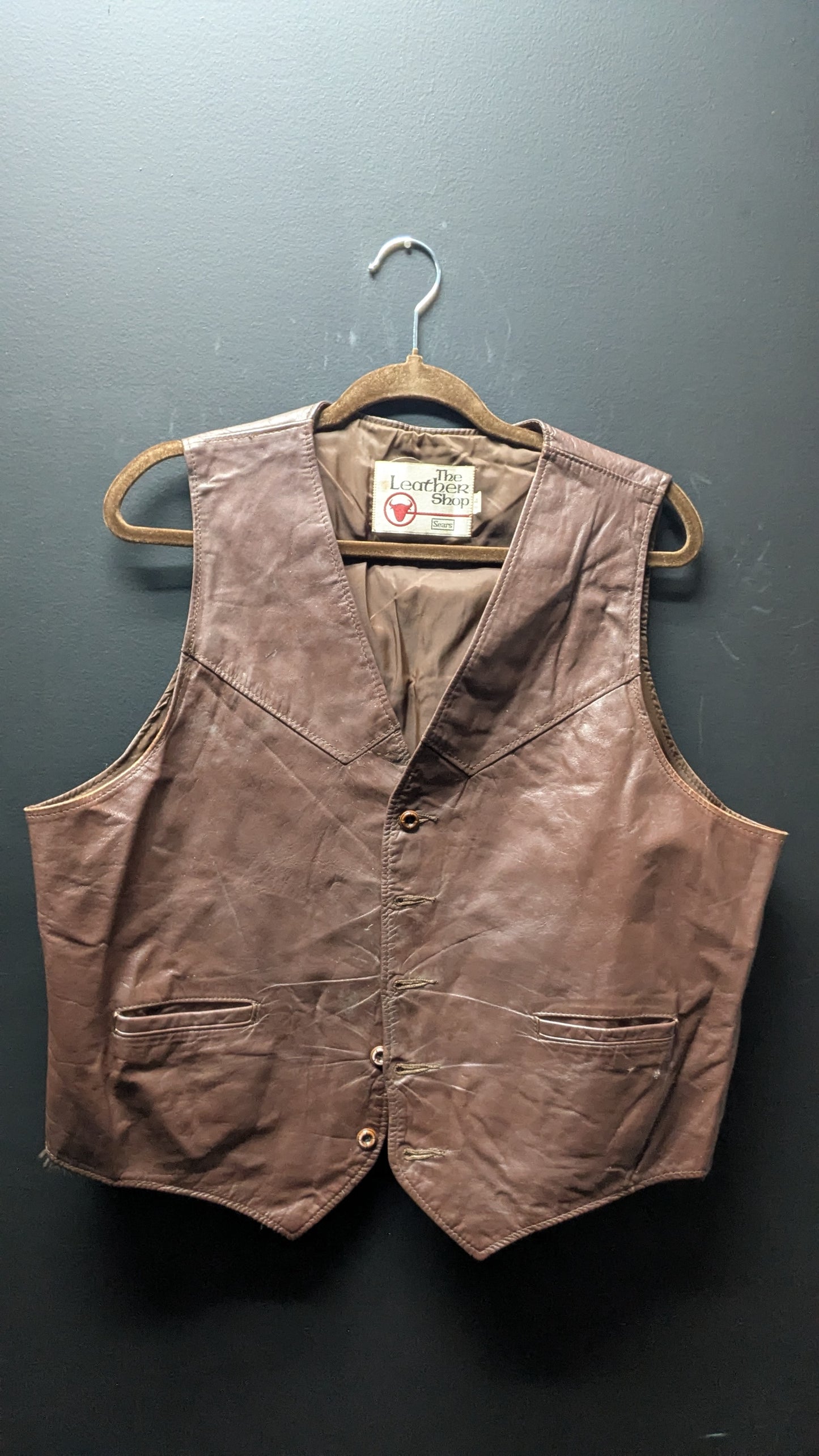 Sears Leather Shop Men's Vest -Large