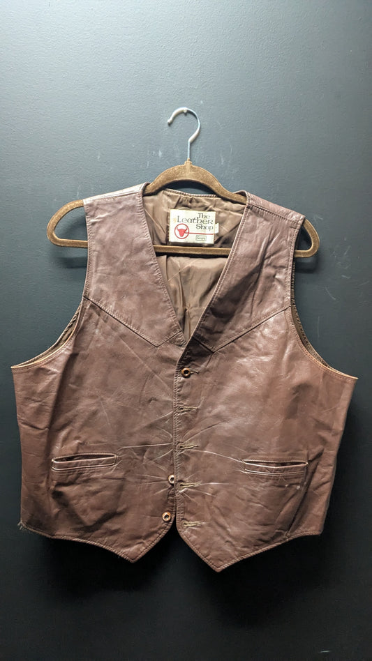 Sears Leather Shop Men's Vest -Large
