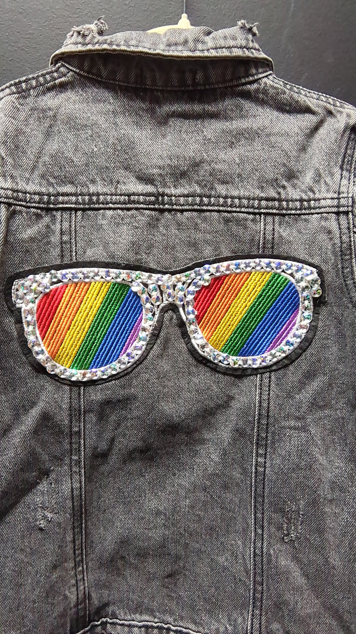 Kids Rainbow Sunglasses Jean Jacket