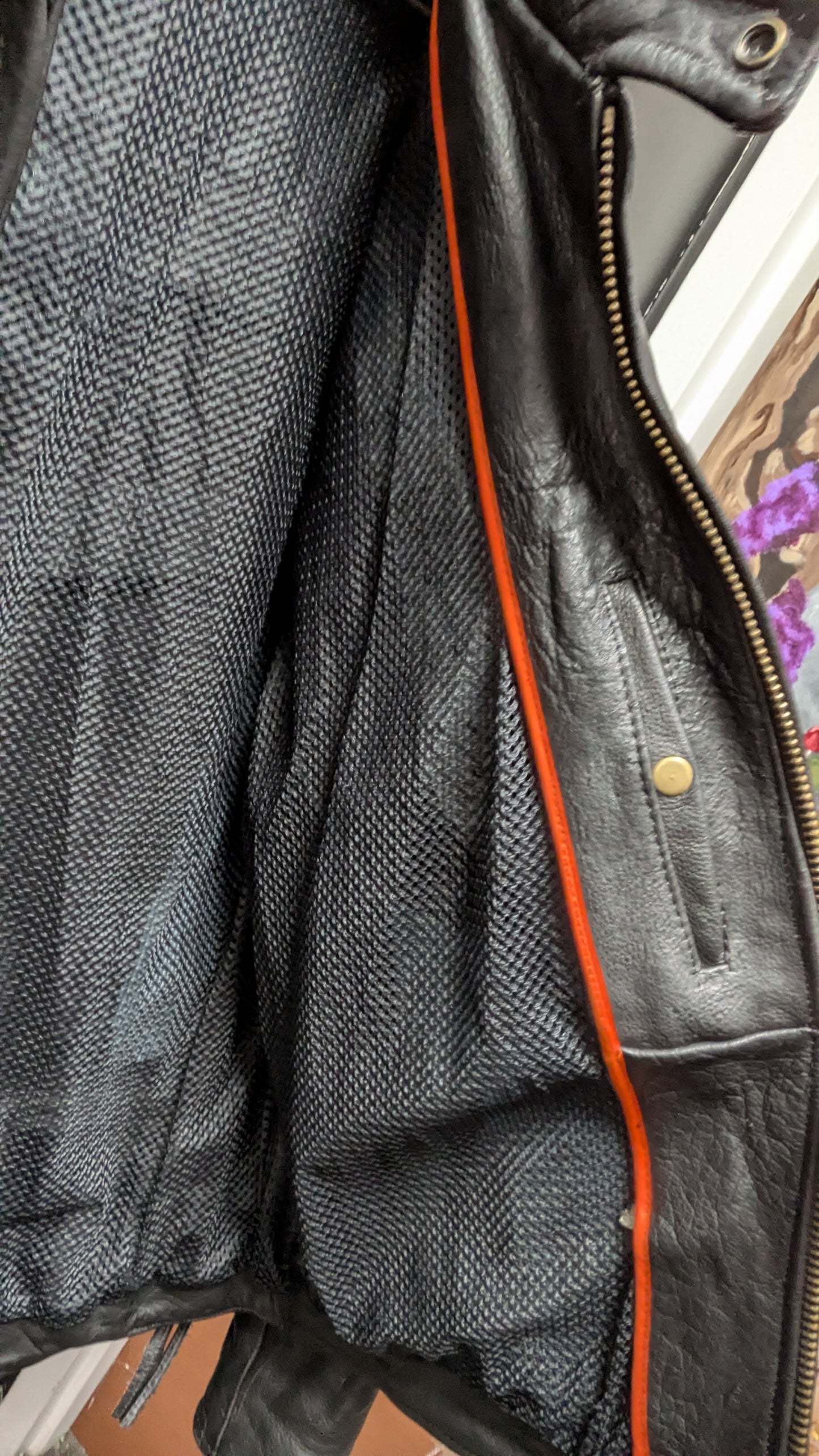 Leather Motorcycle jacket- Men's size 54