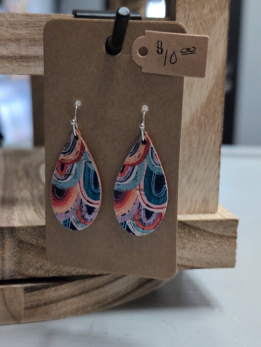 Colorful Teardrop Earrings - Locally handmade