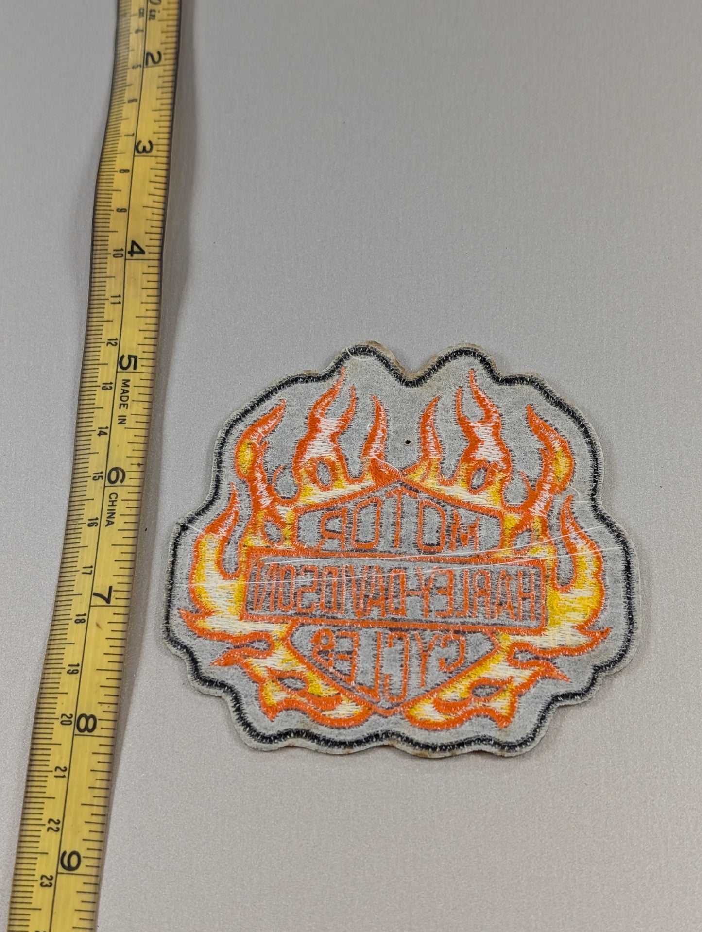 Harley-Davidson Flame Bar & Shield Patch – Embroidered