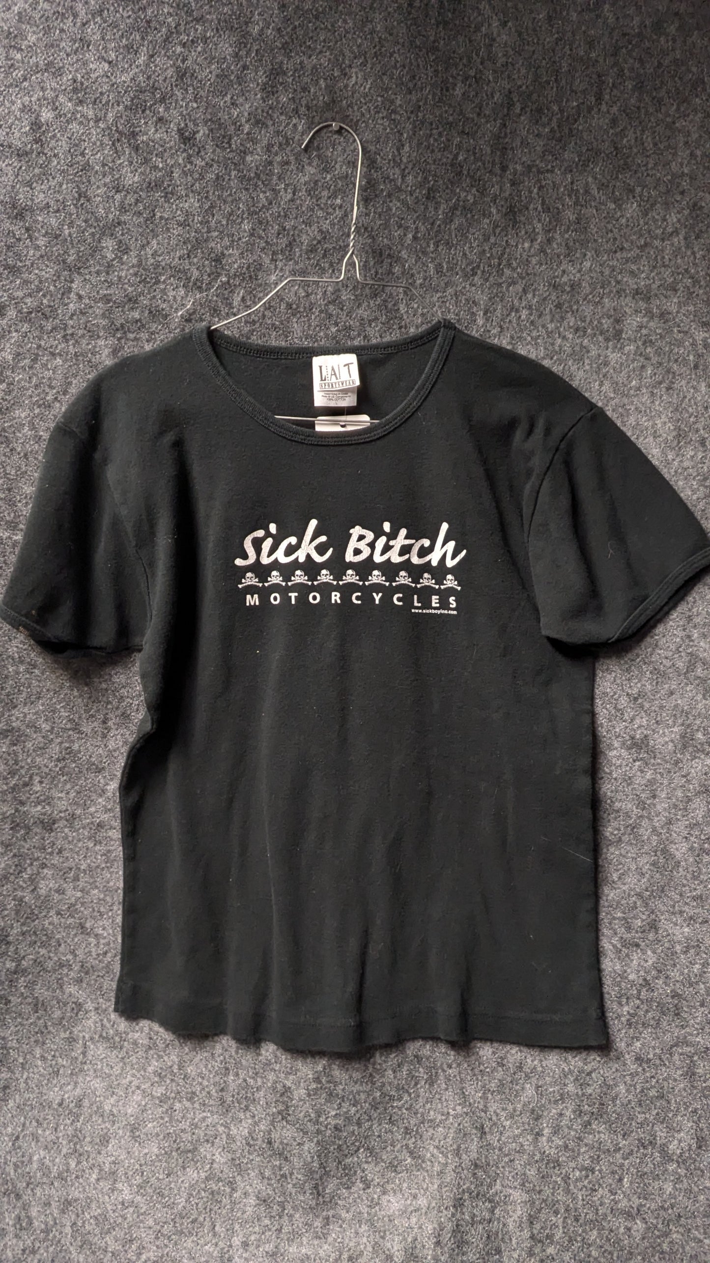 Sick Bitch Motorcycles Women’s Black Graphic Tee – Edgy Rider Style