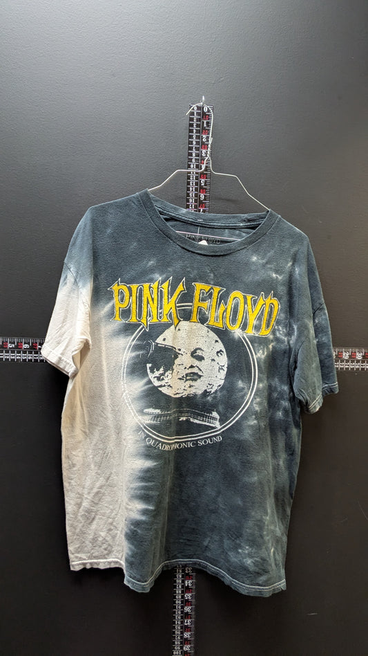 Pink Floyd "In Quadraphonic Sound" Graphic Tee – Black/White Tie-Dye – Size Medium