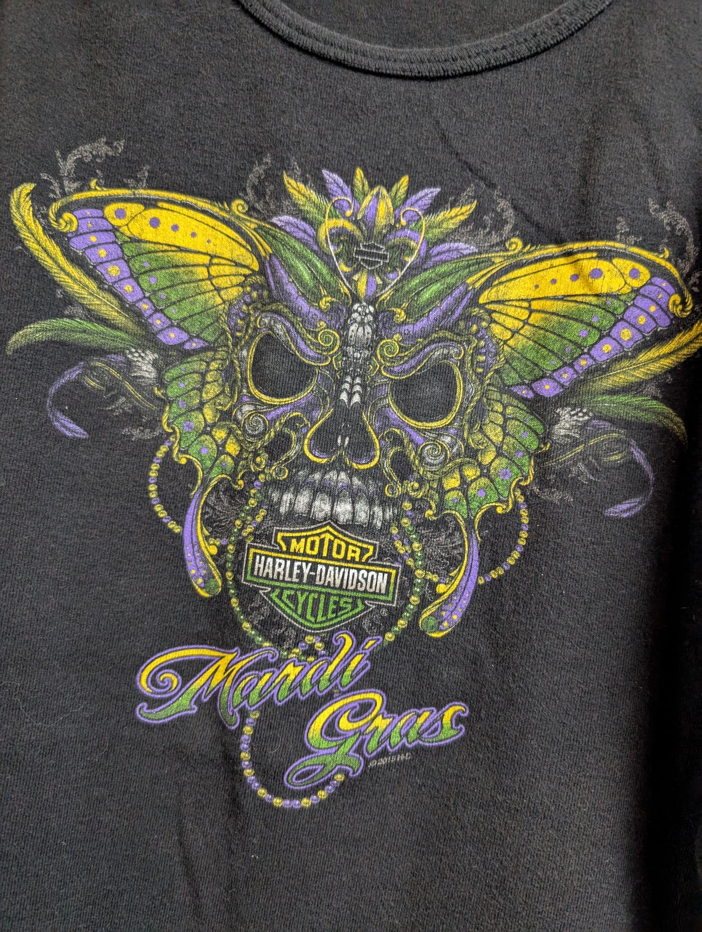 Mardi gras Harley-Davidson tank top women's medium
