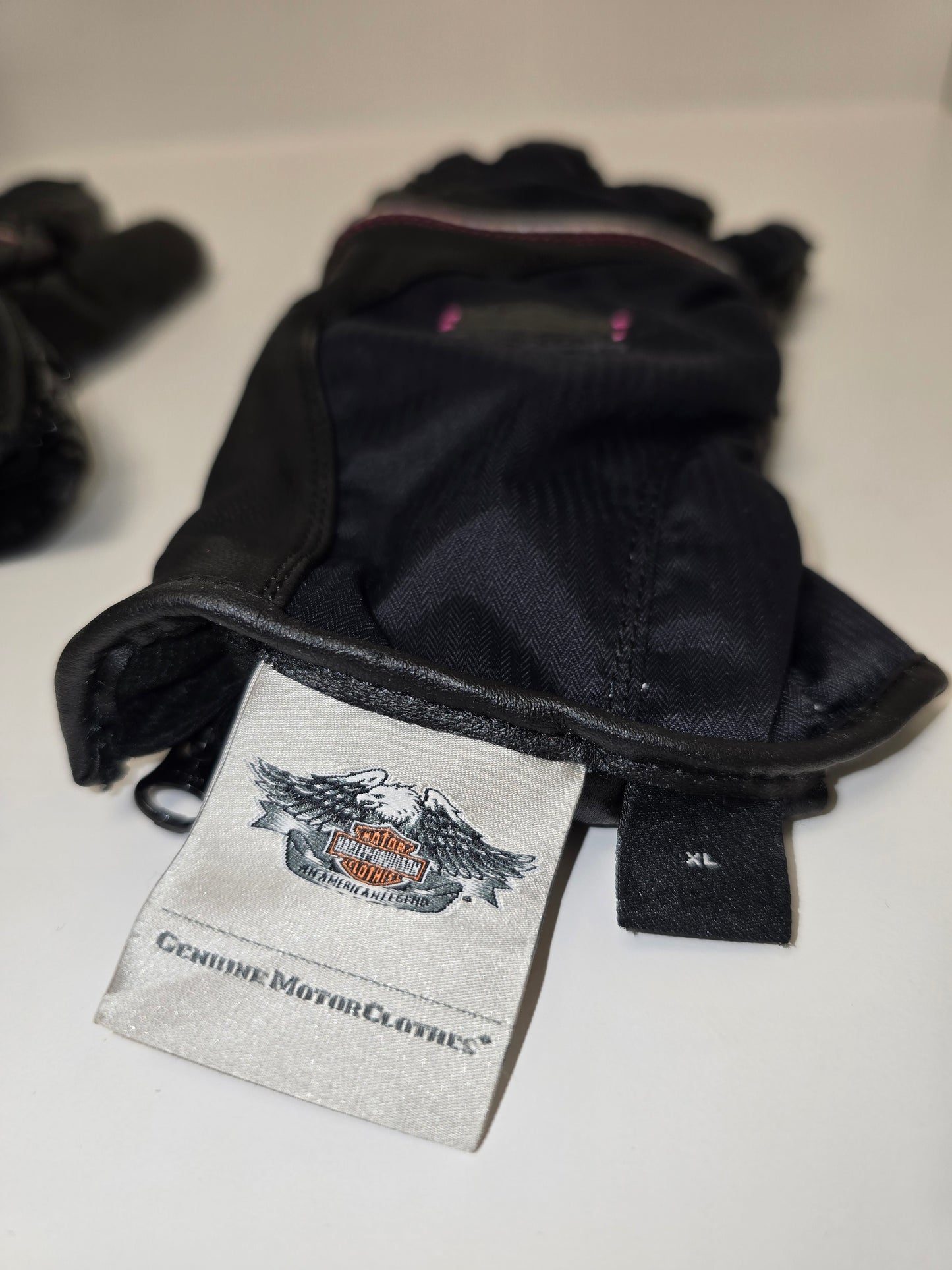Harley Davidson Womens Reflective W/Elastic Wrist Zipper Gloves 97215-14VW