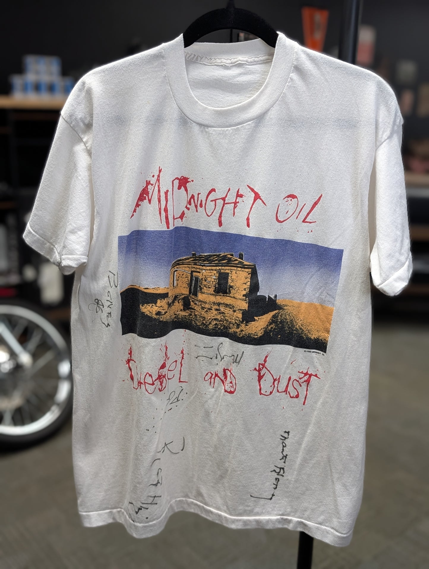Autographed Midnight Oil Vintage Single Stitch T-shirt