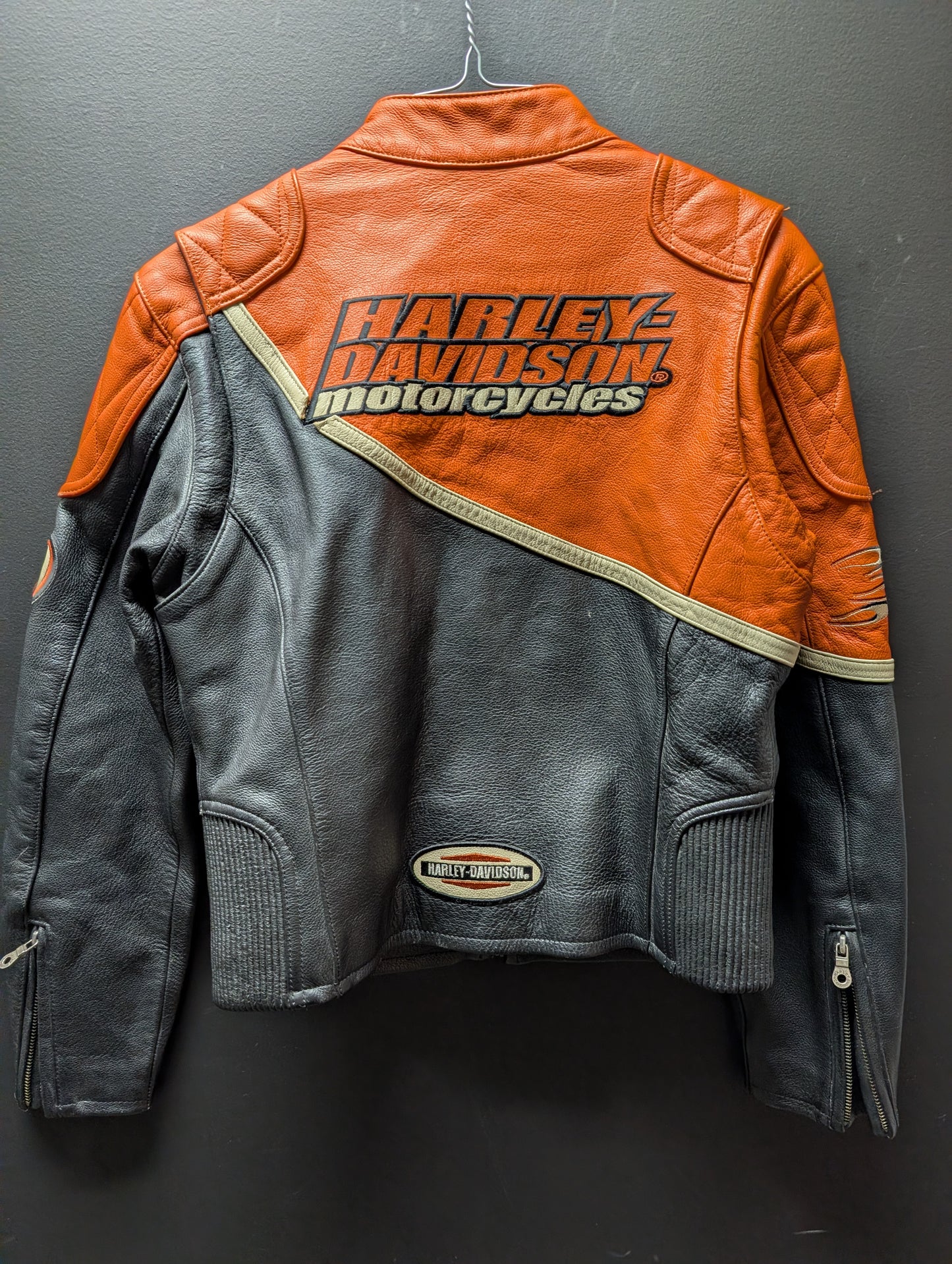 Women's Small Vintage Leather Harley Davidson Riding coat