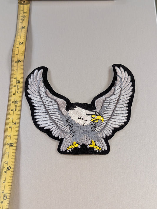 Vintage-Style Embroidered Eagle Patch – Large Winged Design