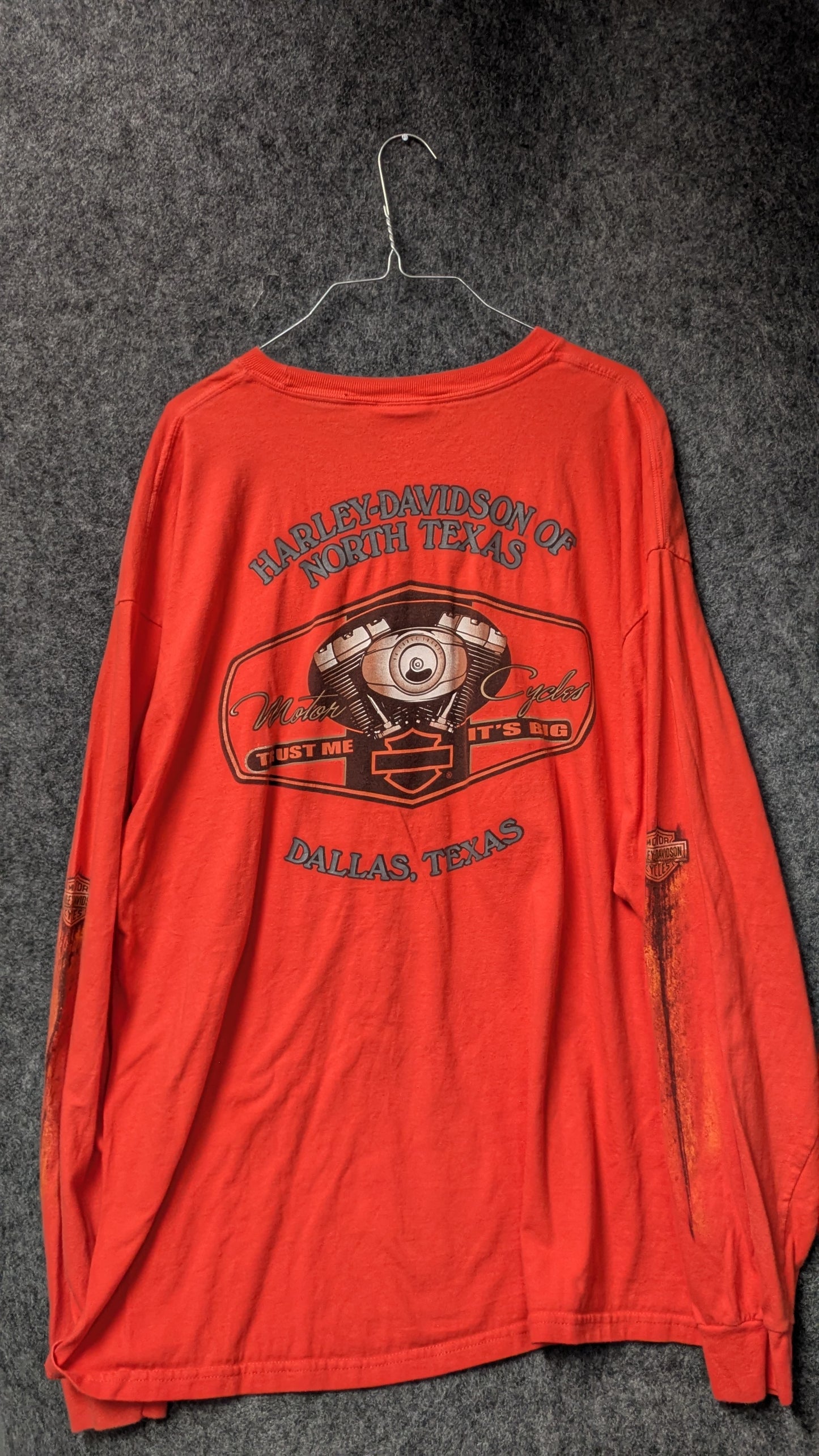 Harley-Davidson North Texas Long Sleeve T-Shirt – Red – 2XL