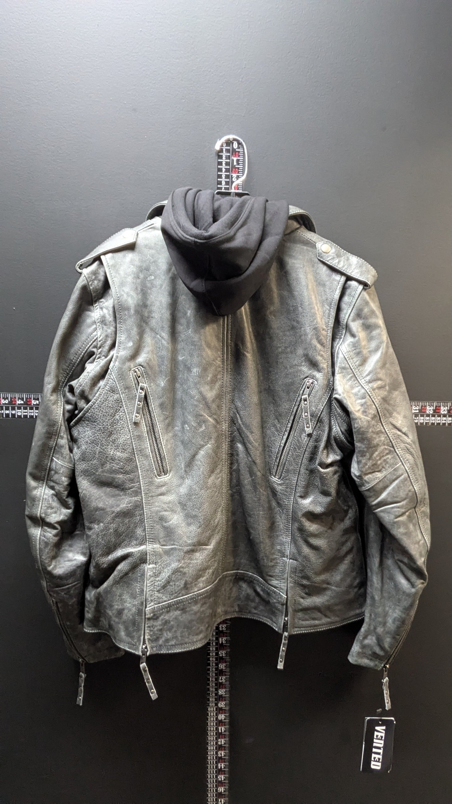 NEW! Derringer Leather Lined Hooded Jacket -3XL